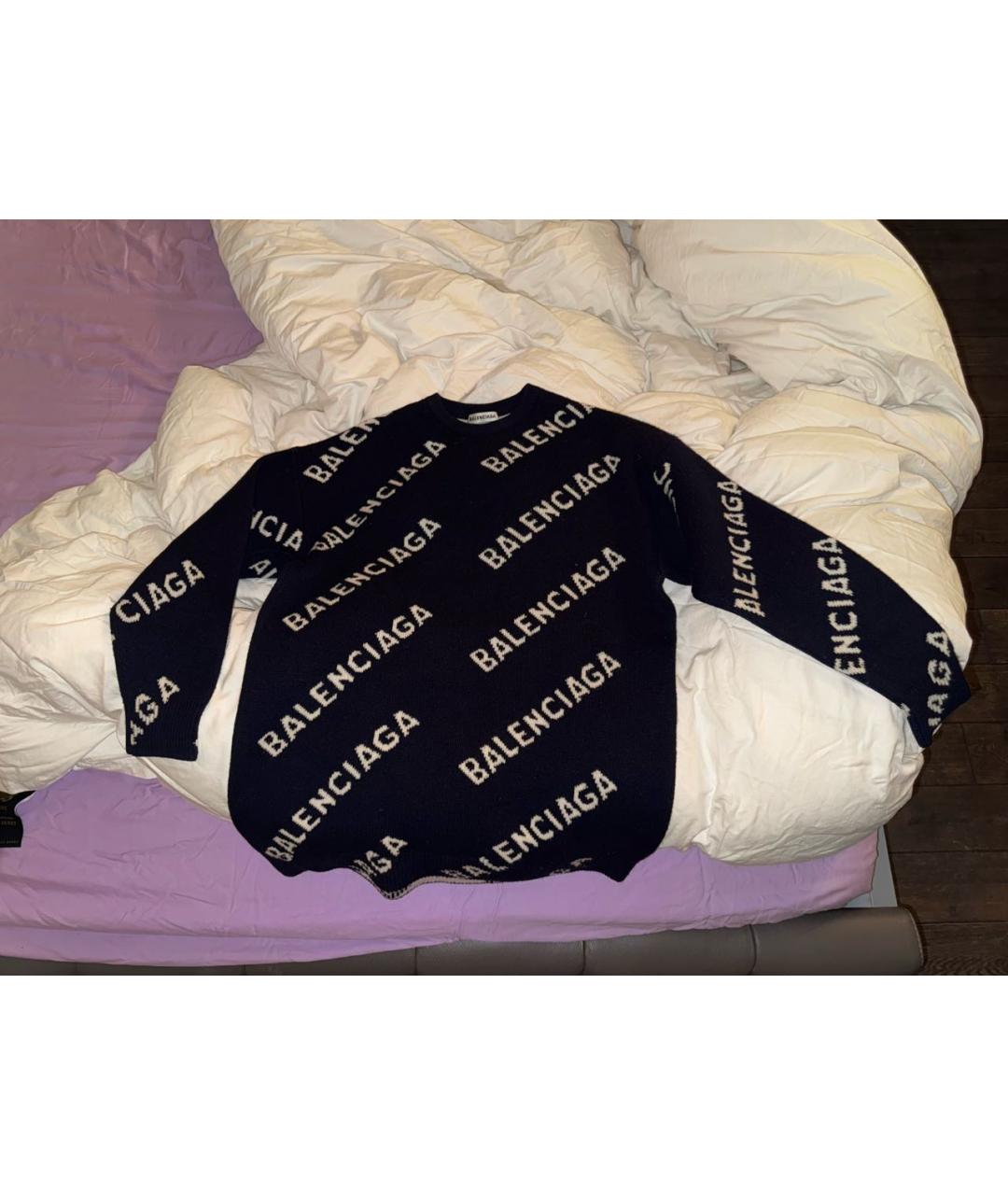 BALENCIAGA Черный шерстяной джемпер / свитер, фото 7