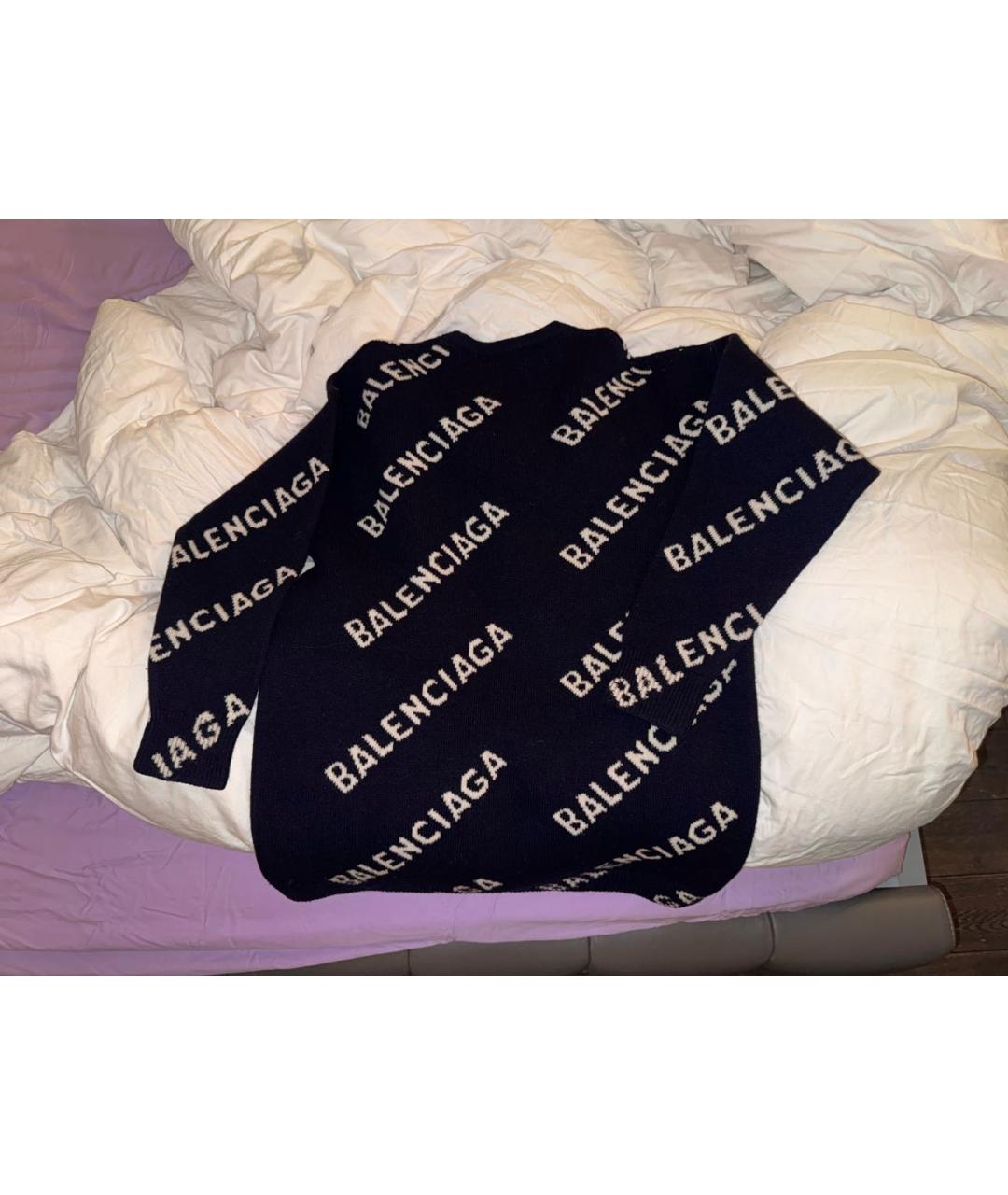 BALENCIAGA Черный шерстяной джемпер / свитер, фото 2