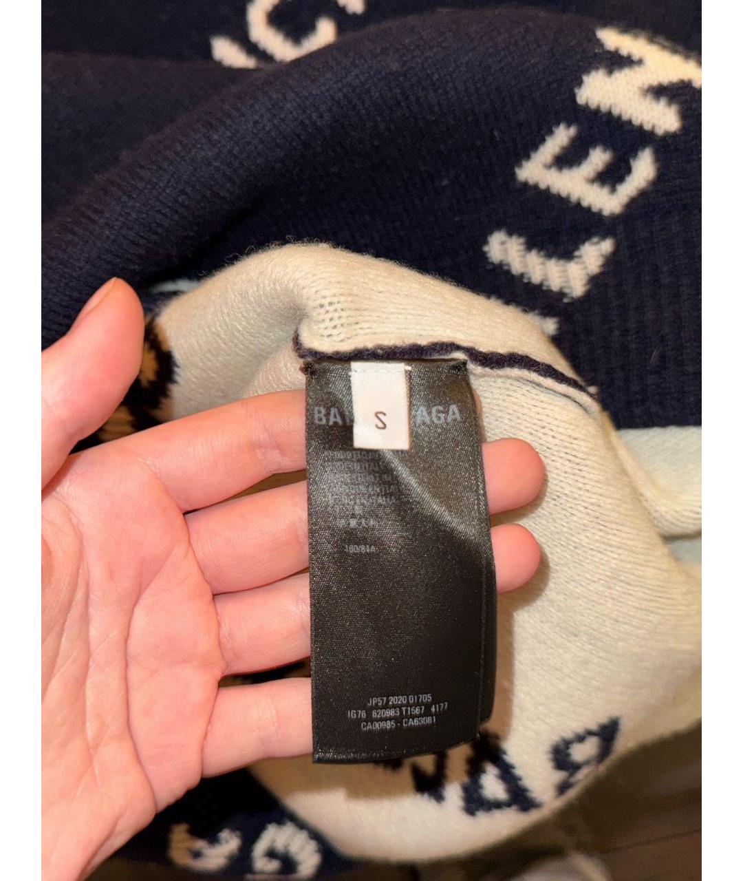 BALENCIAGA Черный шерстяной джемпер / свитер, фото 4