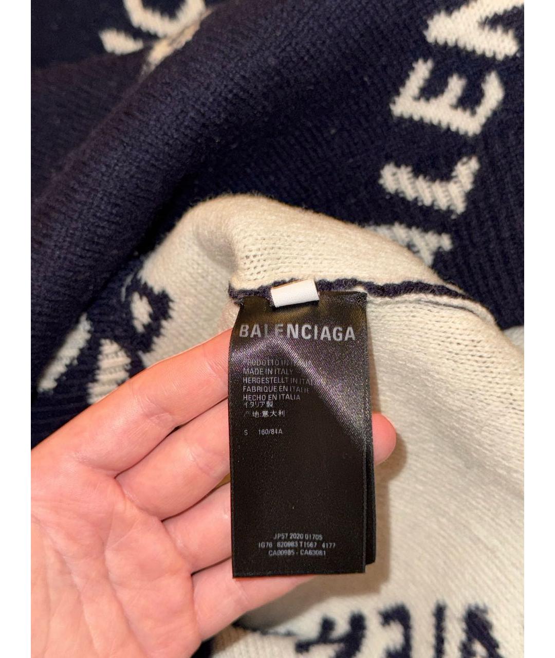 BALENCIAGA Черный шерстяной джемпер / свитер, фото 5