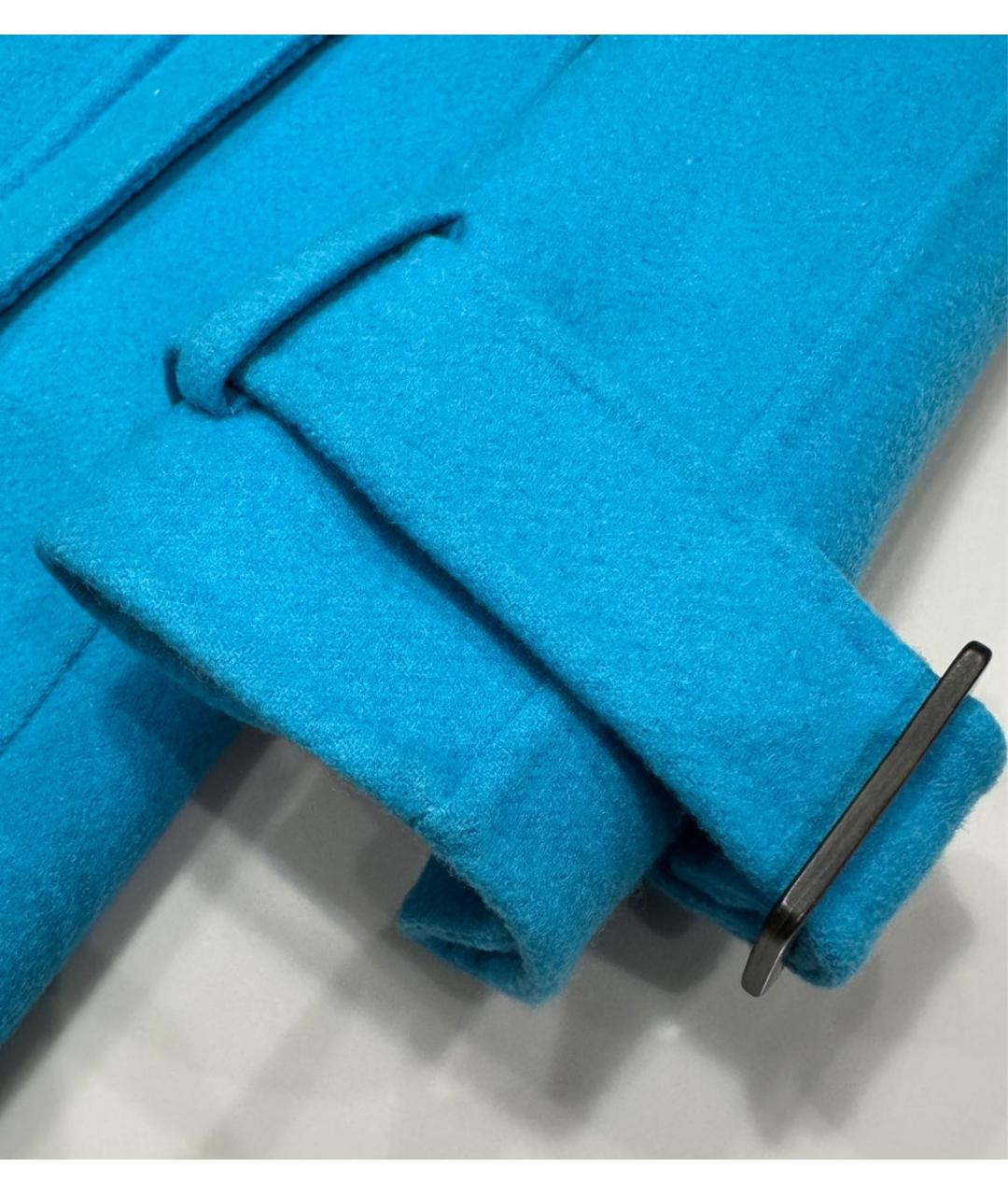 BOTTEGA VENETA Бирюзовое кашемировое пальто, фото 7