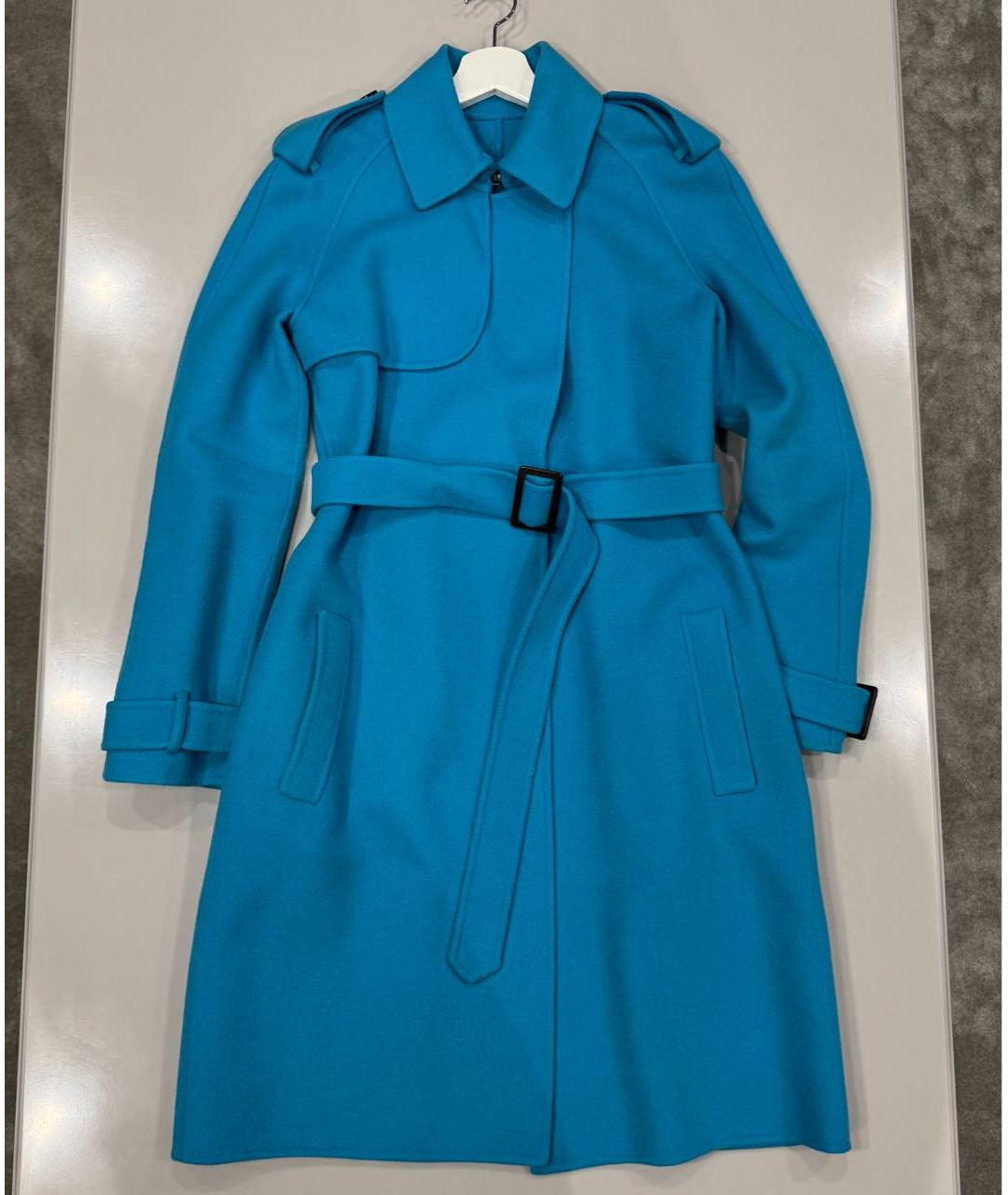 BOTTEGA VENETA Бирюзовое кашемировое пальто, фото 8