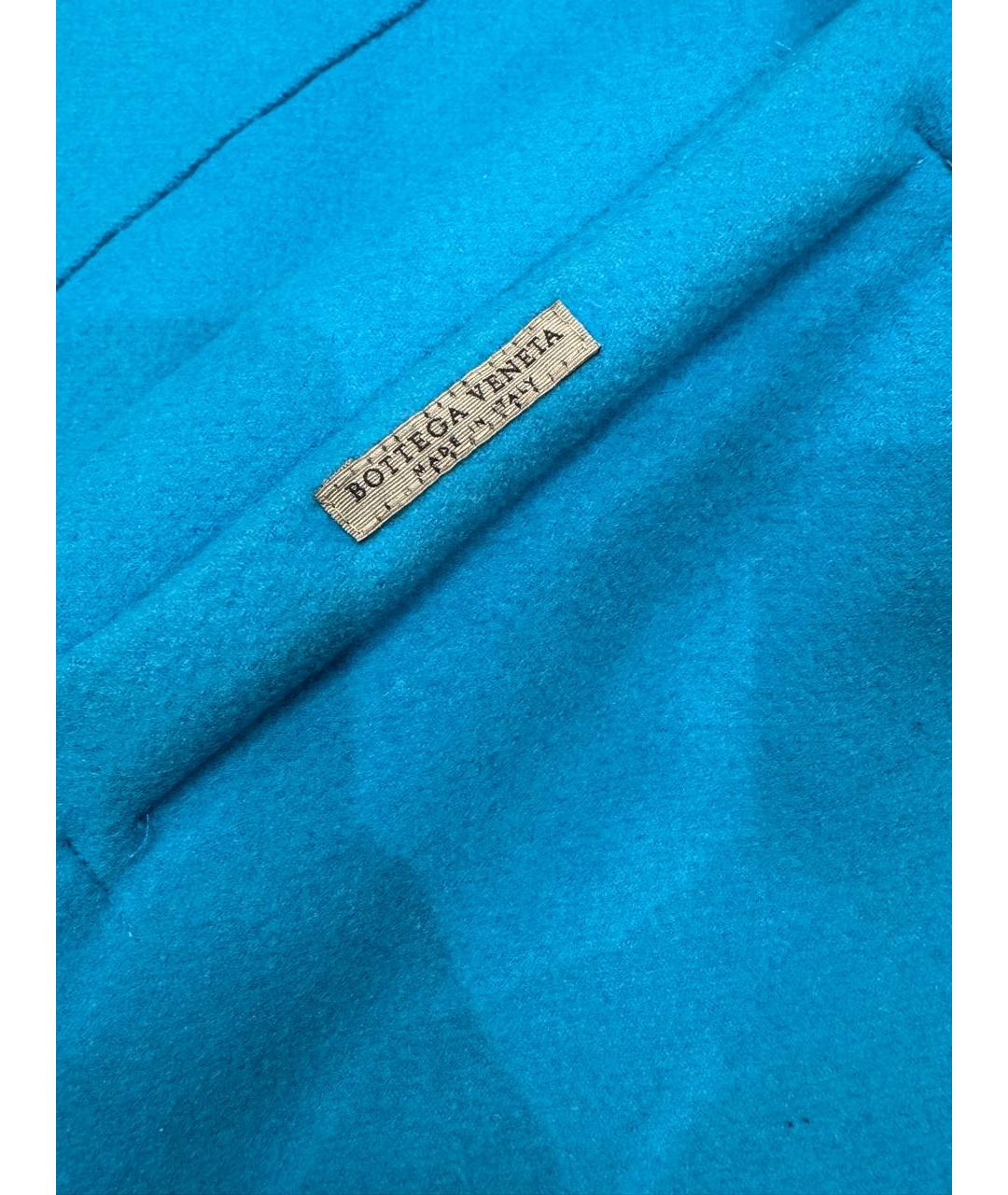 BOTTEGA VENETA Бирюзовое кашемировое пальто, фото 5