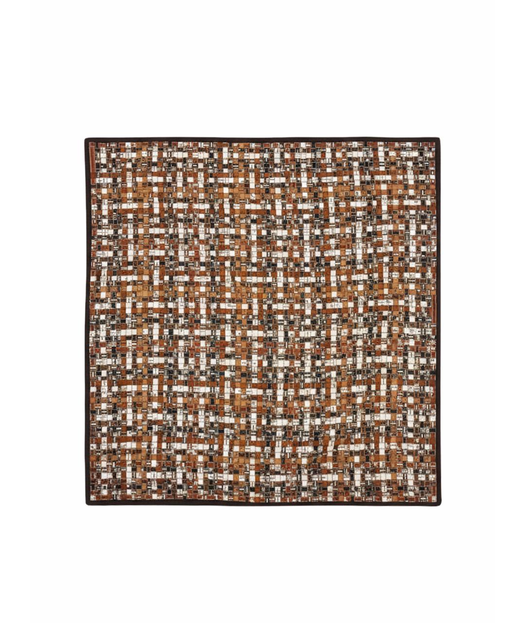 HERMES Коричневый кашемировый платок, фото 1