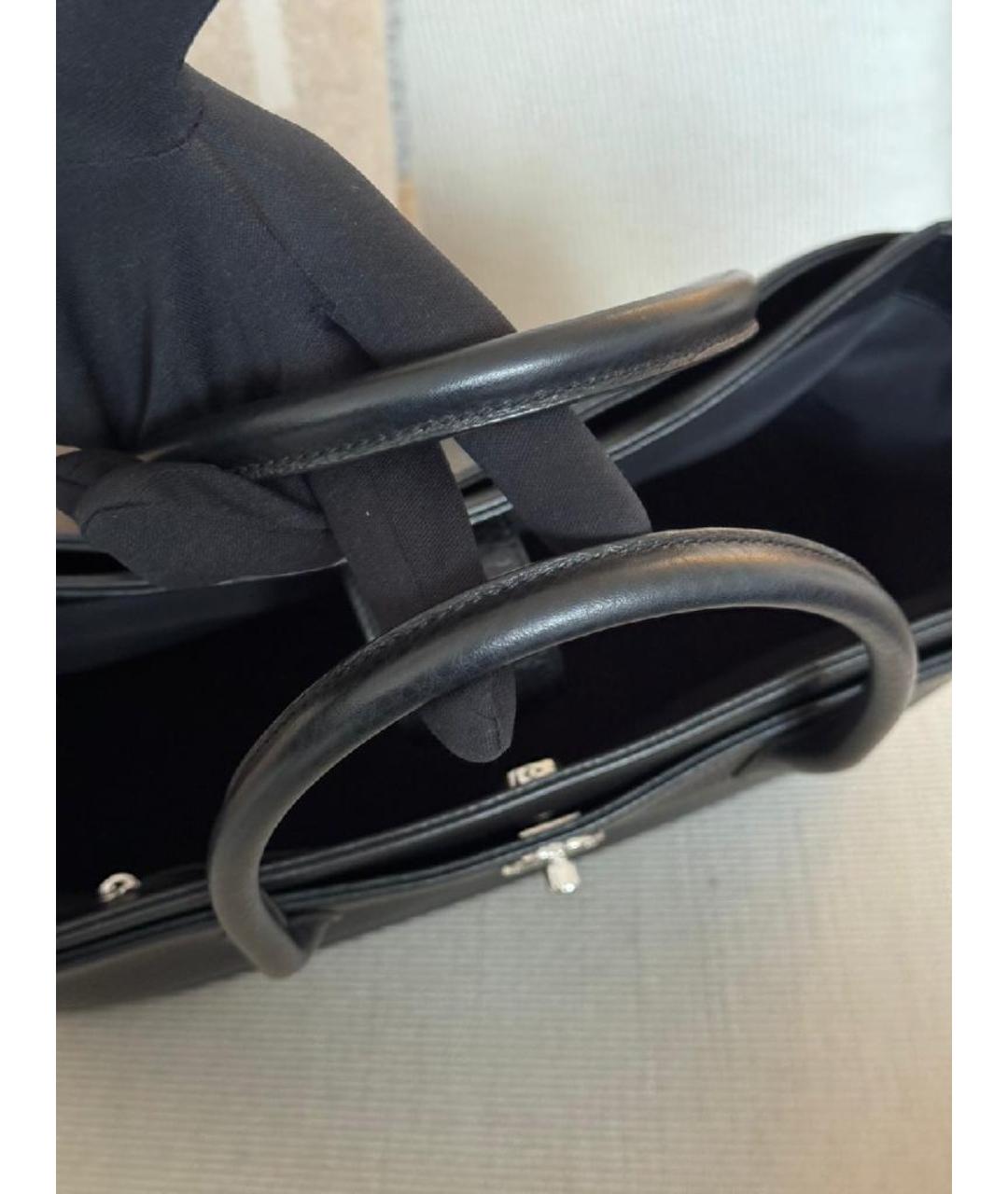 CHANEL Черная кожаная сумка тоут, фото 8