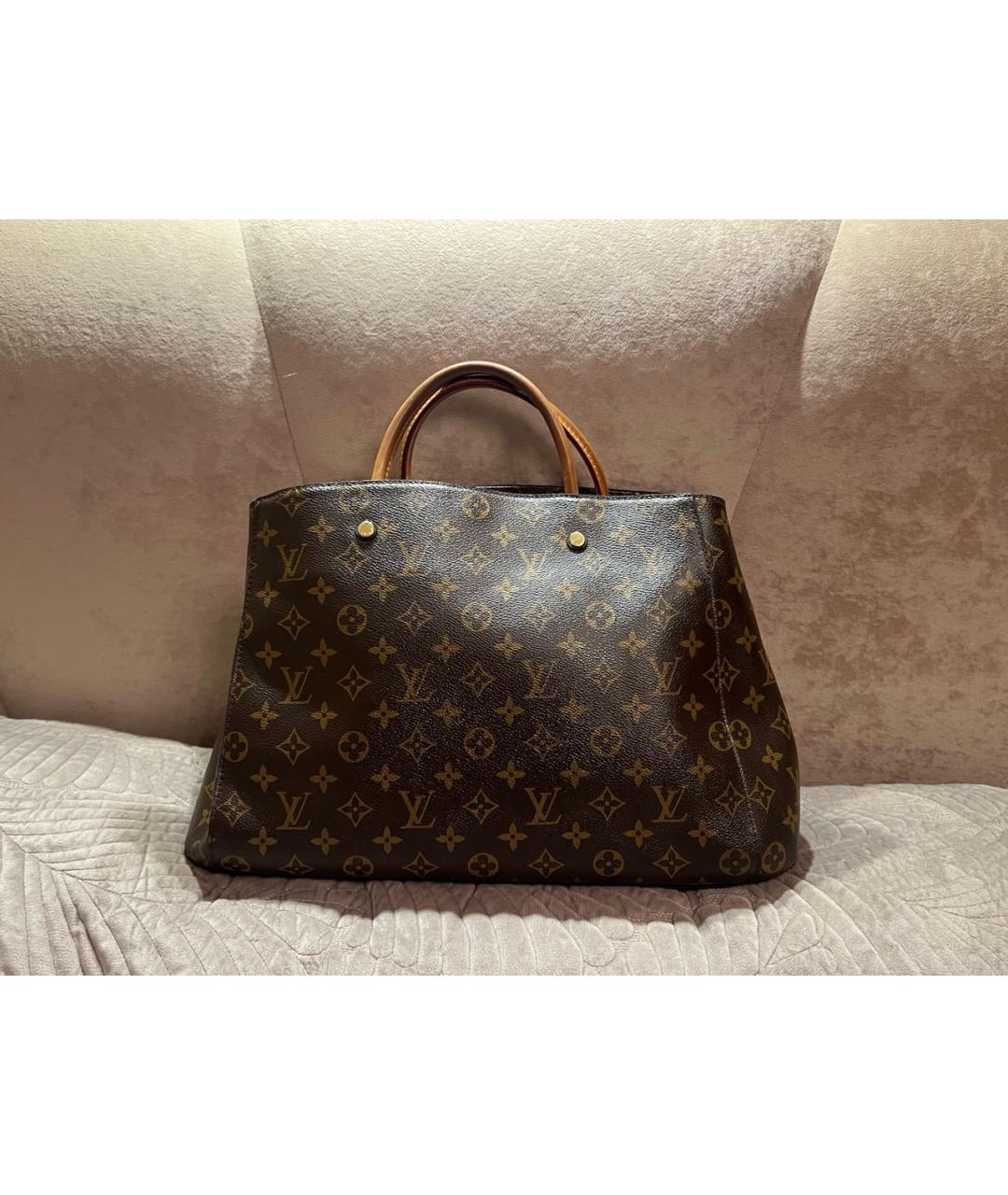 LOUIS VUITTON Коричневая сумка с короткими ручками, фото 2