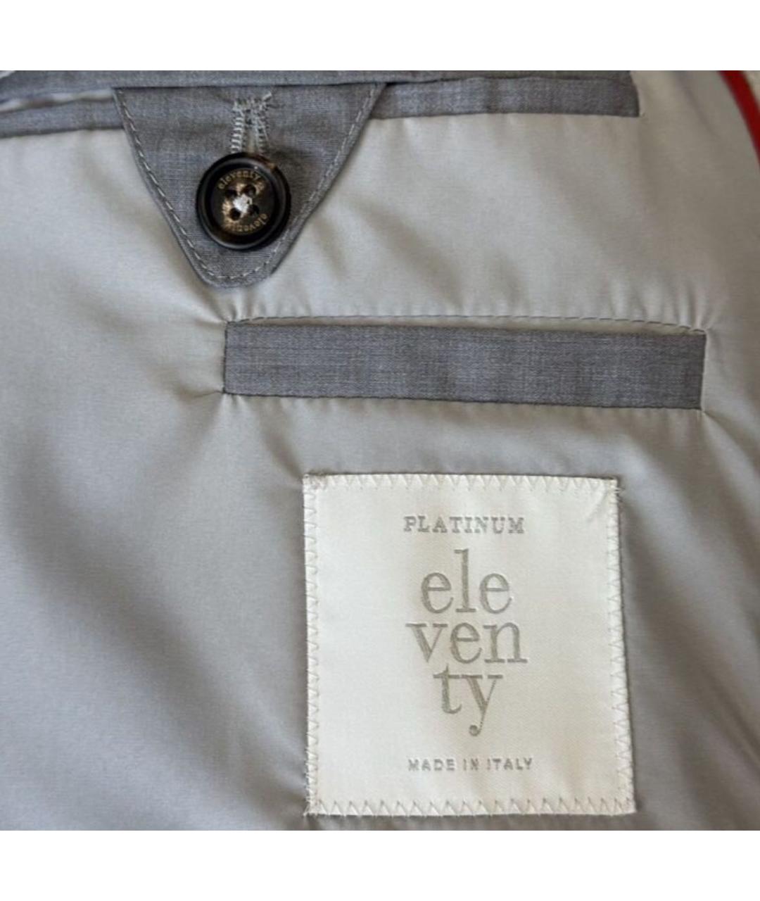 ELEVENTY Серое шерстяное пальто, фото 3