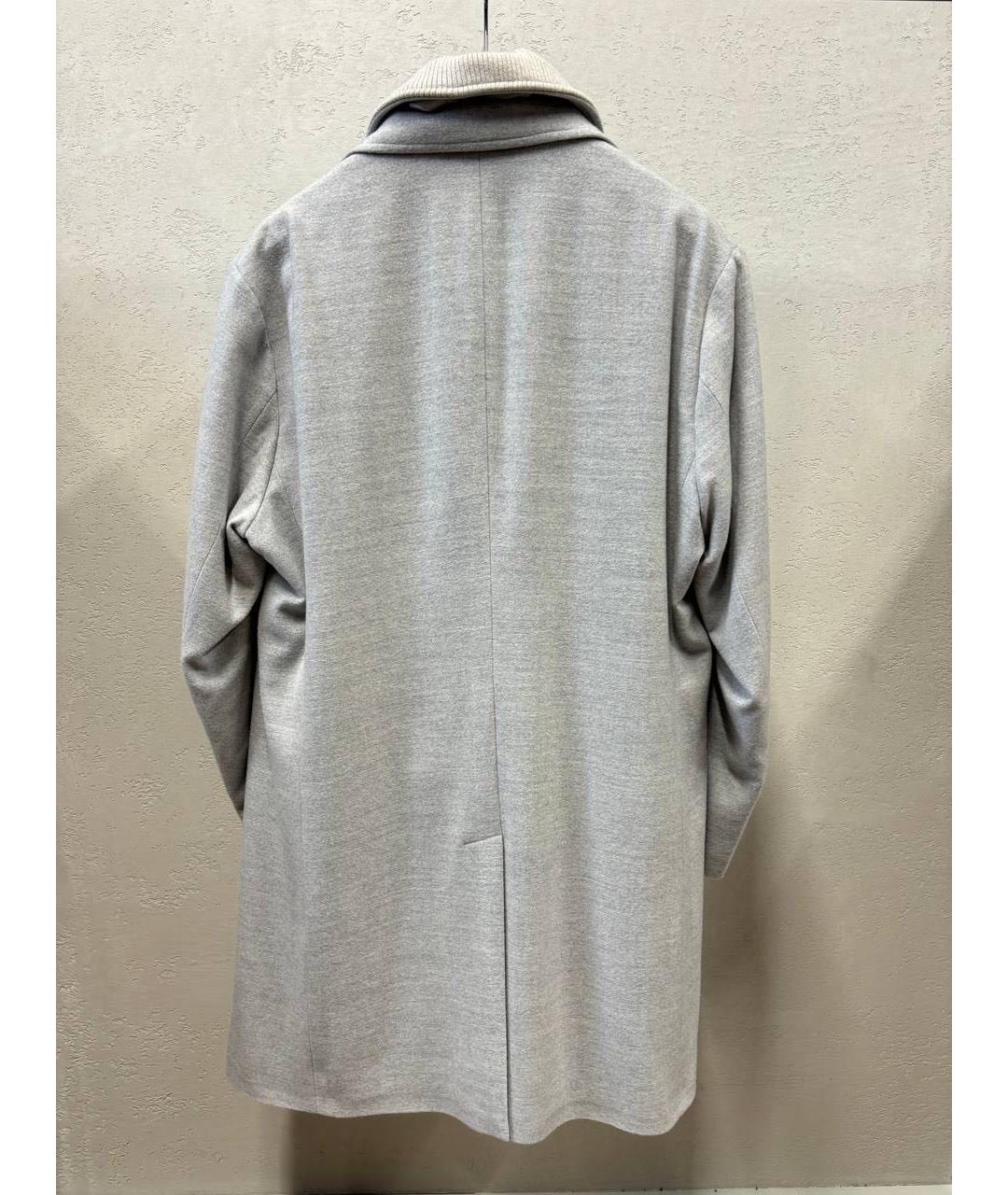 ELEVENTY Серое шерстяное пальто, фото 2