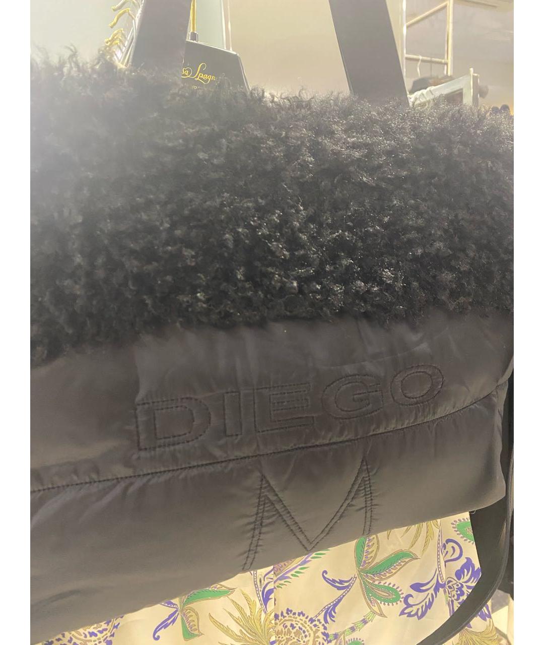 DIEGO M Черная сумка с короткими ручками, фото 2