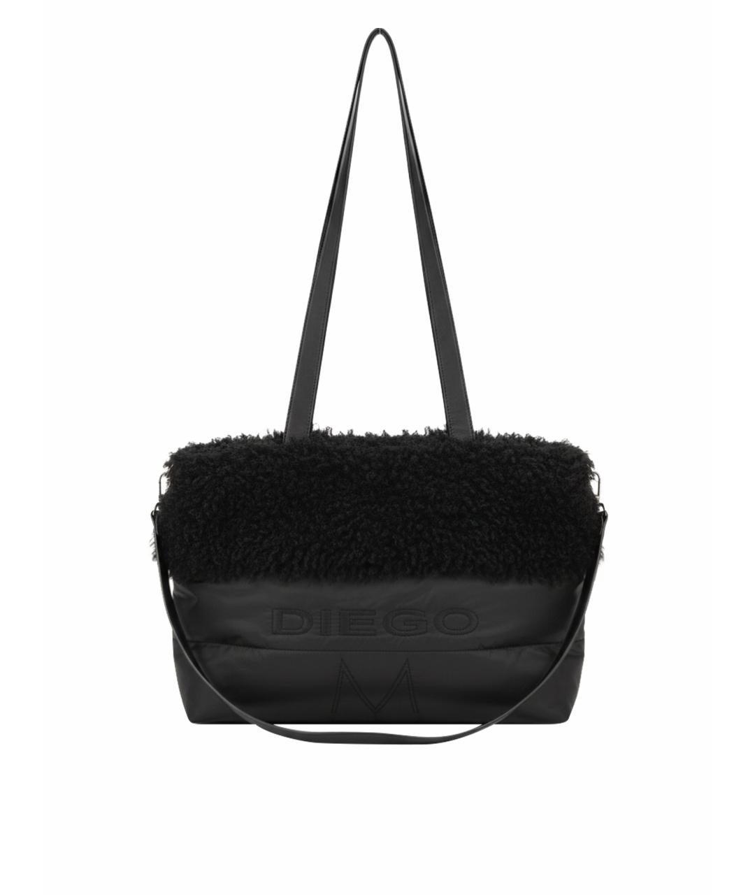 DIEGO M Черная сумка с короткими ручками, фото 1