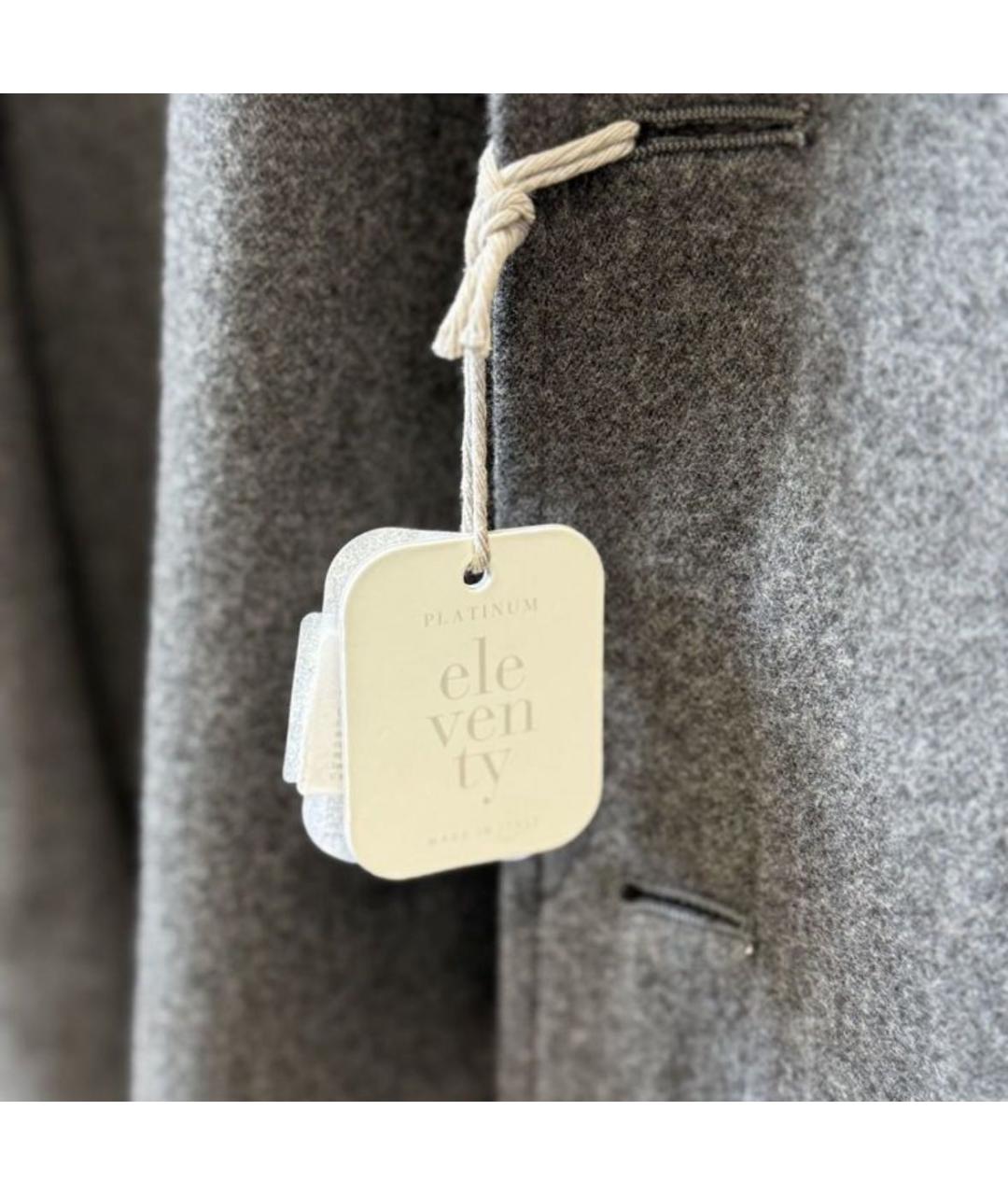 ELEVENTY Антрацитовое шерстяное пальто, фото 3