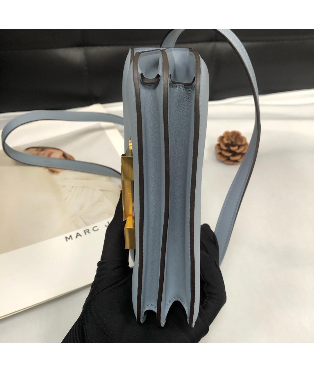 HERMES Голубая кожаная сумка через плечо, фото 5