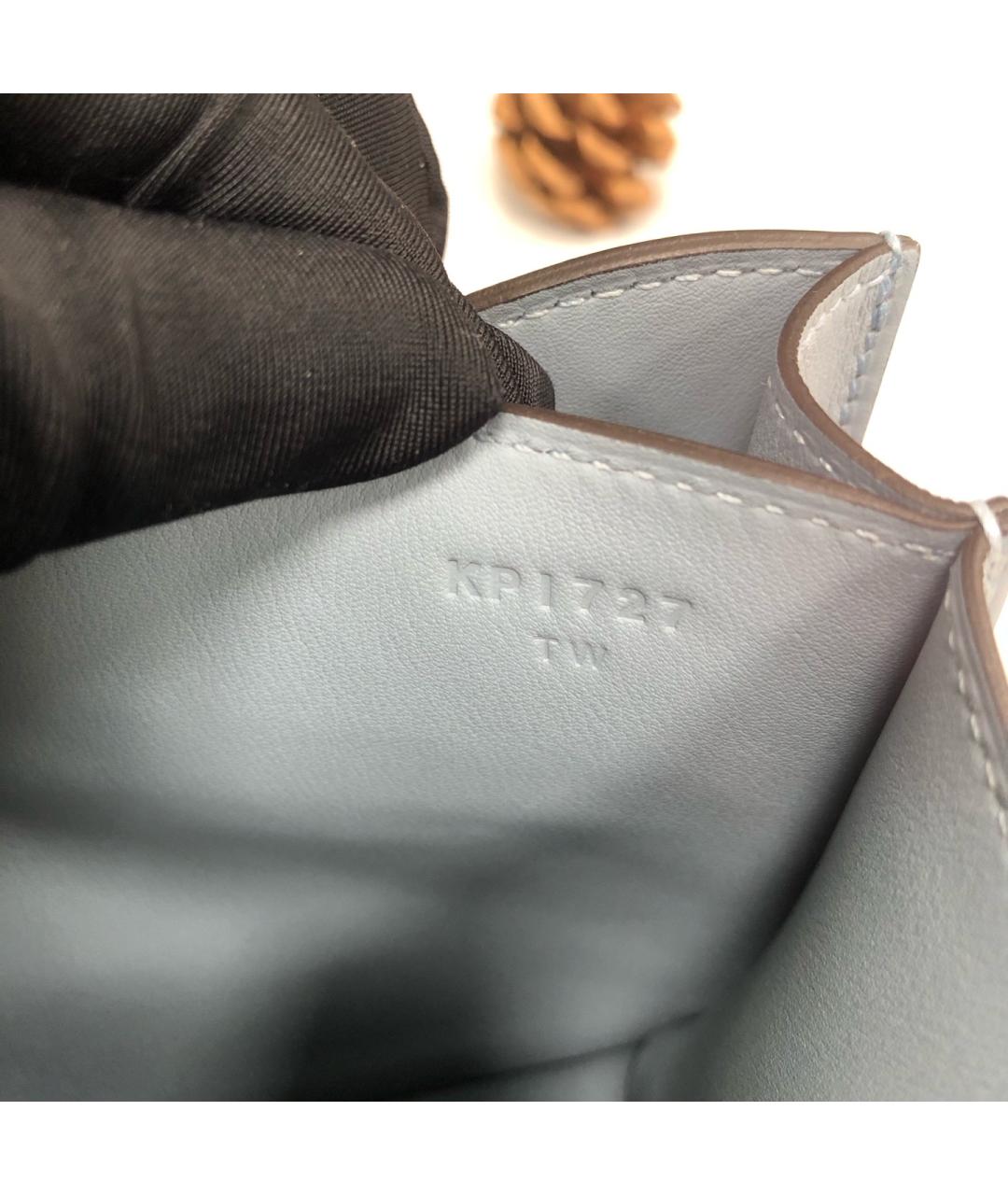 HERMES Голубая кожаная сумка через плечо, фото 8