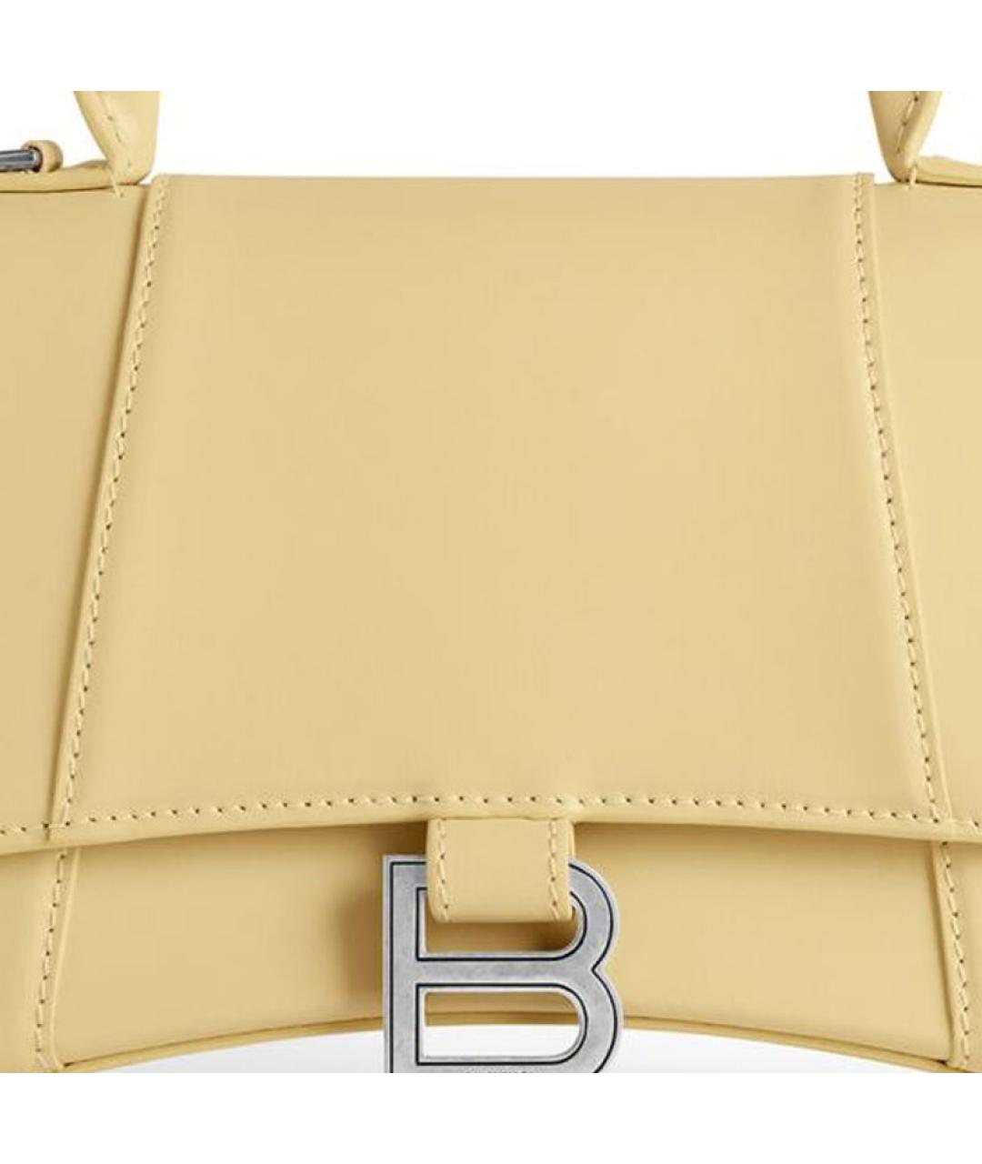 BALENCIAGA Желтая кожаная сумка через плечо, фото 6