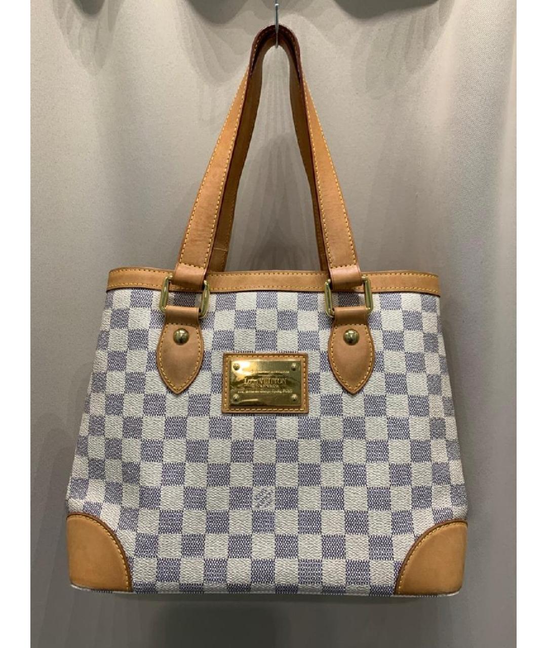 LOUIS VUITTON Серая кожаная сумка тоут, фото 10