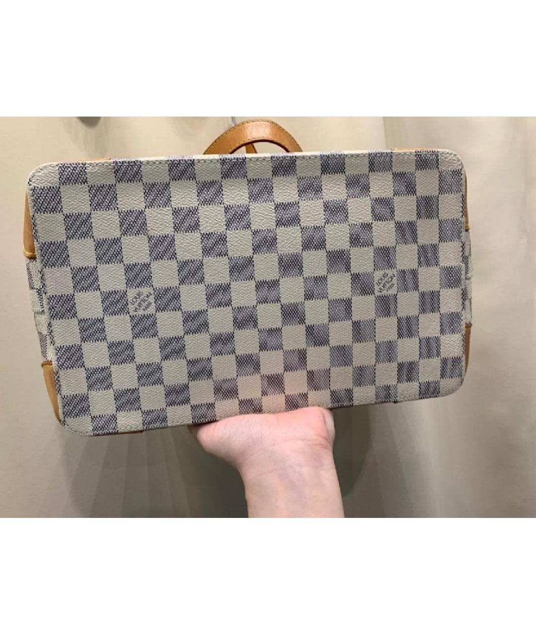 LOUIS VUITTON Серая кожаная сумка тоут, фото 4