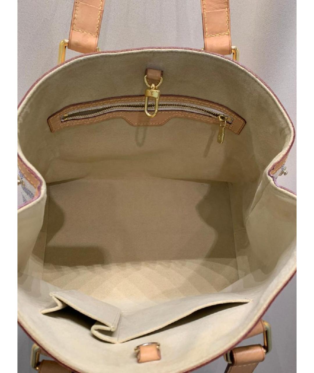 LOUIS VUITTON Серая кожаная сумка тоут, фото 6