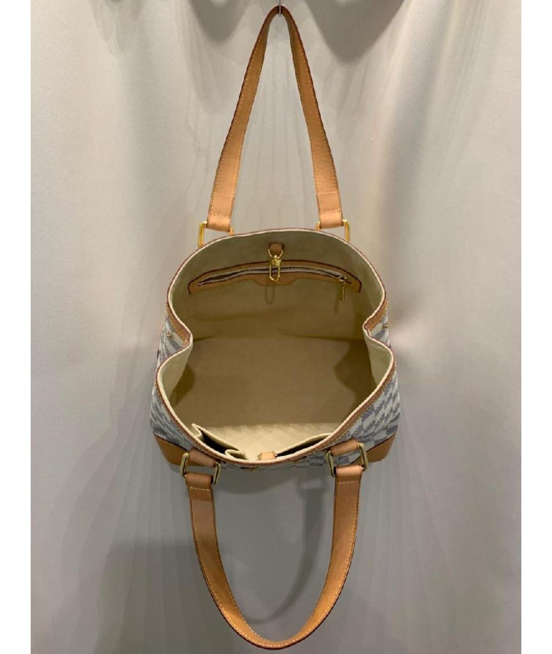 LOUIS VUITTON Серая кожаная сумка тоут, фото 5