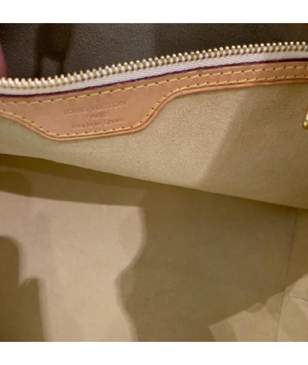 LOUIS VUITTON Серая кожаная сумка тоут, фото 8