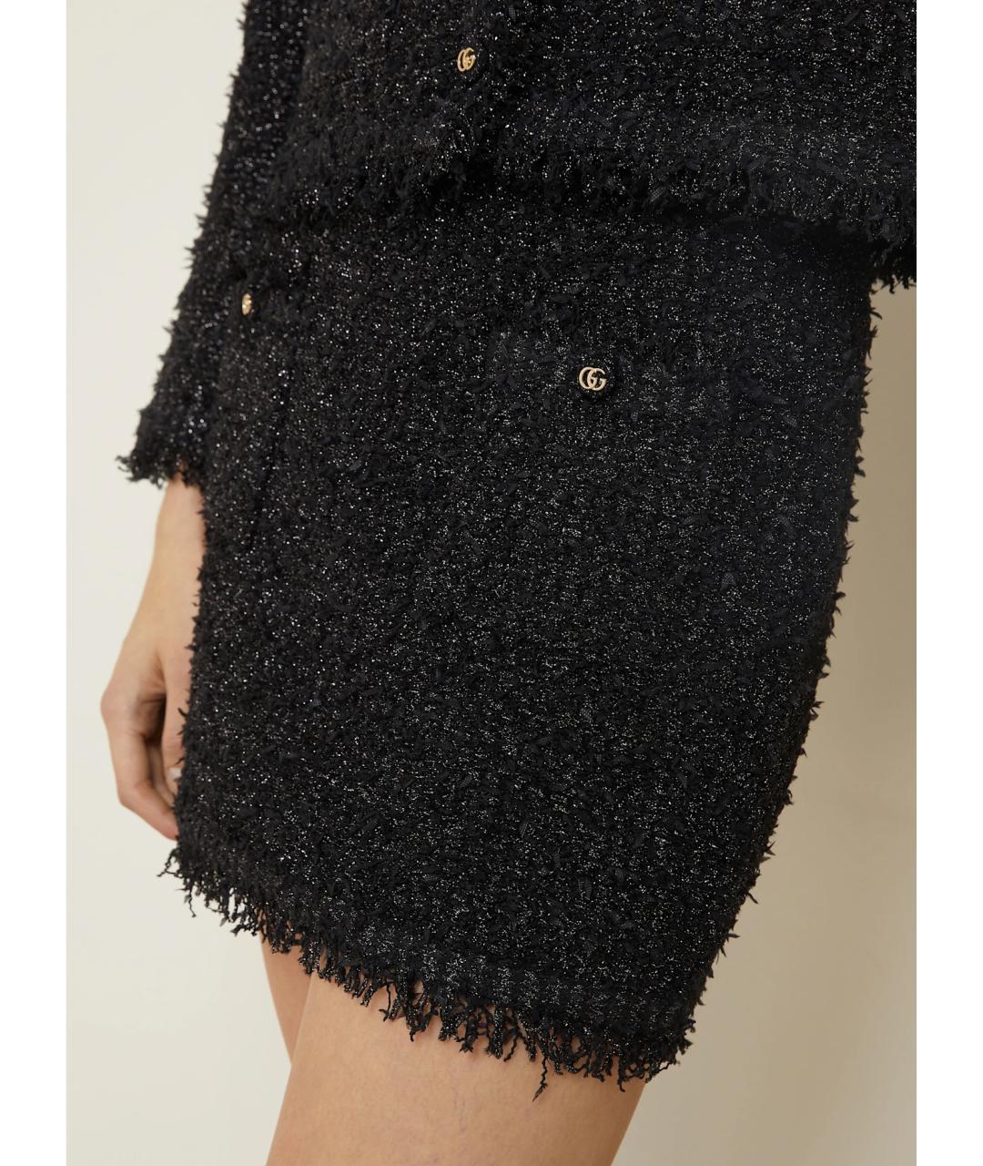 GUCCI Черная юбка мини, фото 9