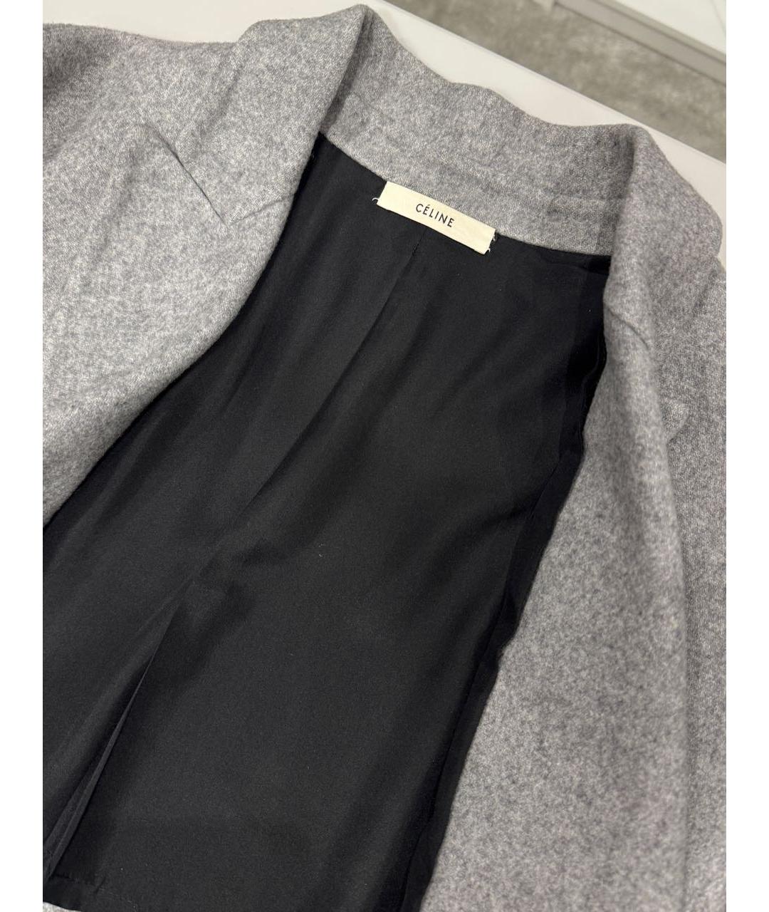 CELINE Серое кашемировое пальто, фото 3