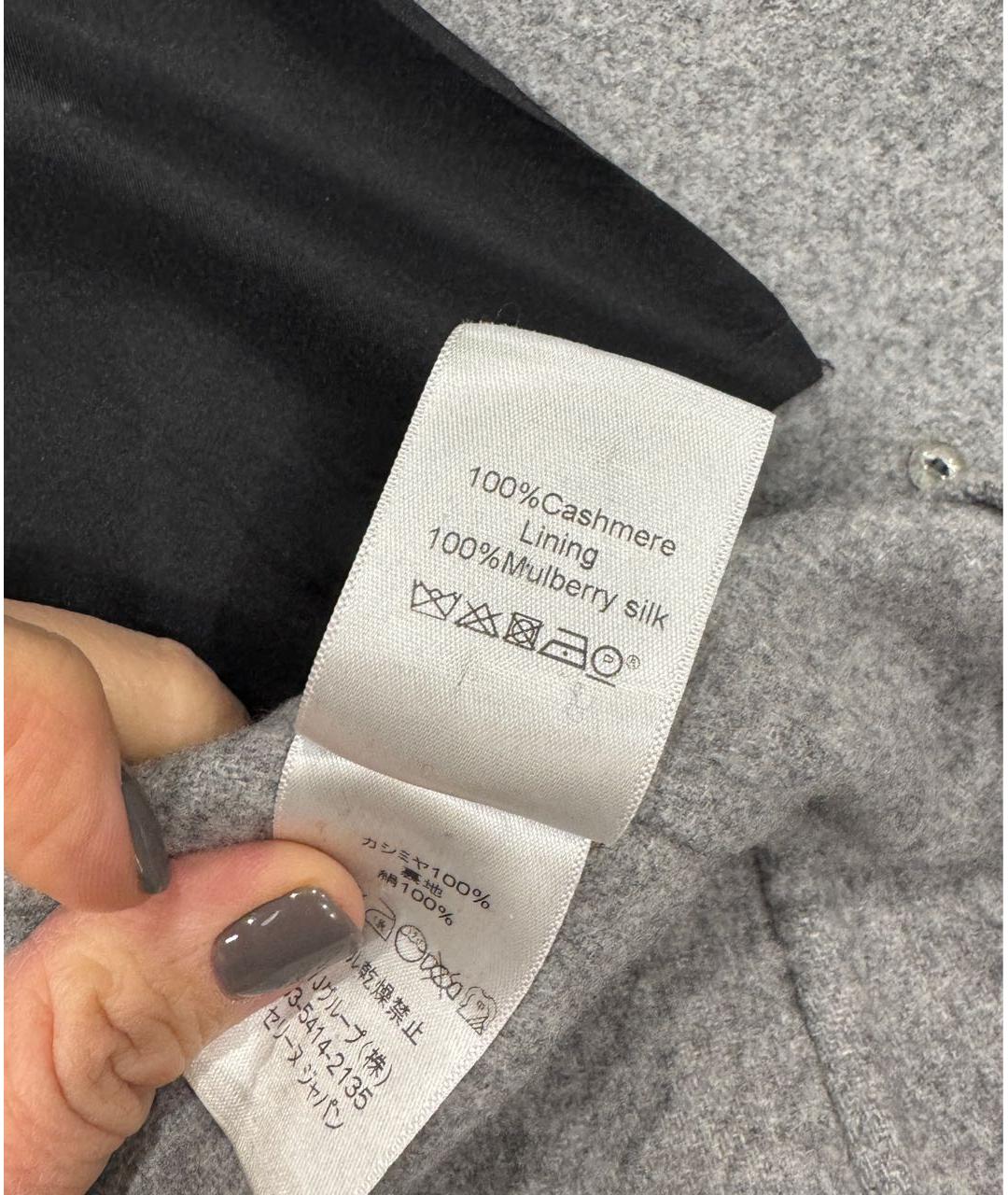 CELINE Серое кашемировое пальто, фото 5