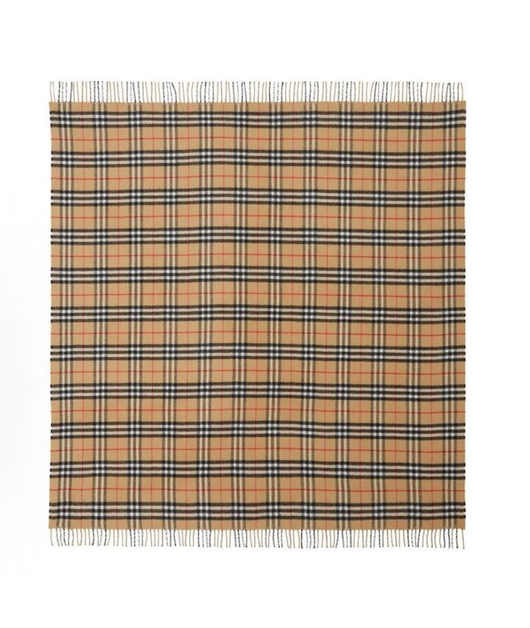 BURBERRY Коричневый шерстяной шарф, фото 5