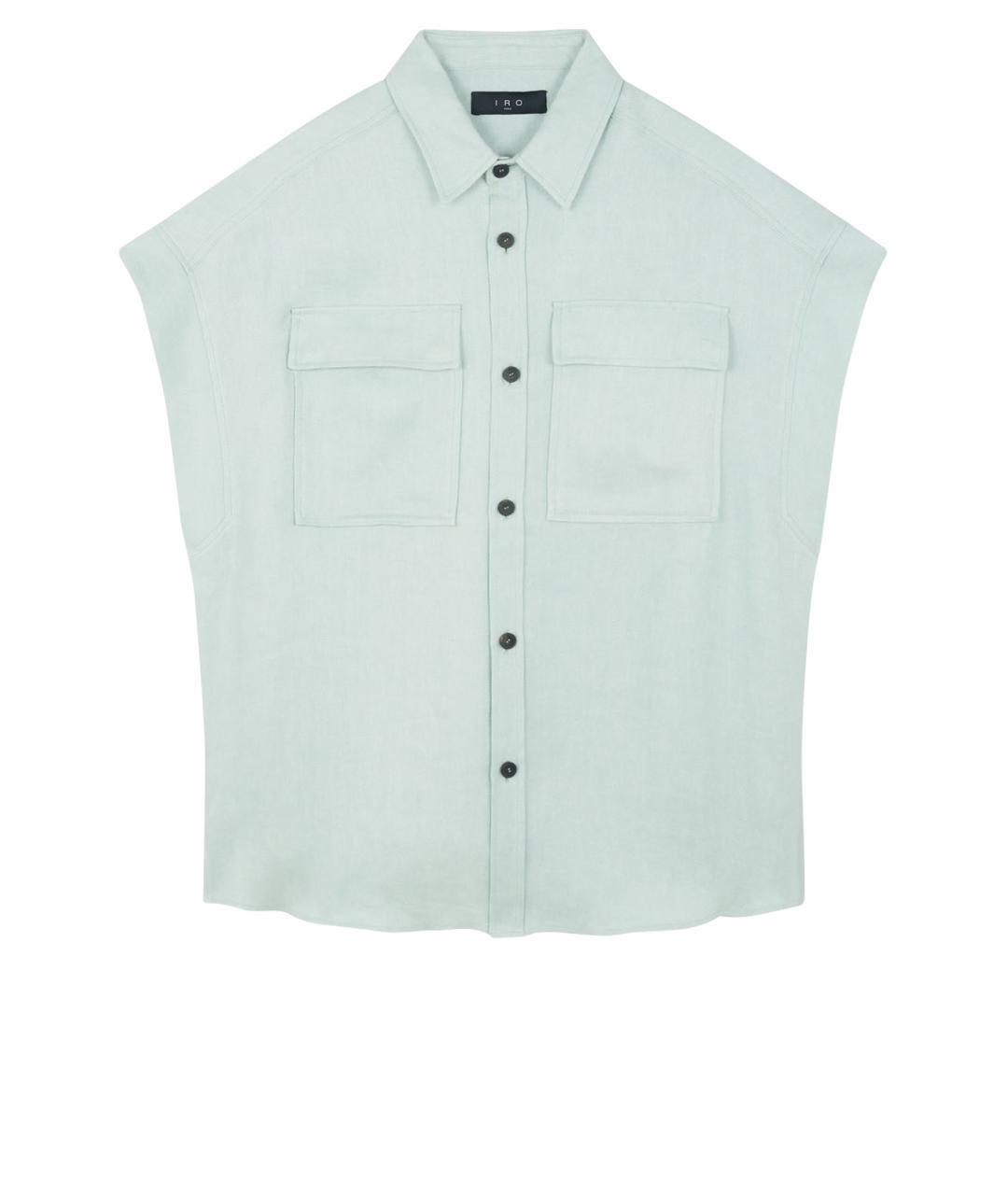 IRO Голубая льняная кэжуал рубашка, фото 1