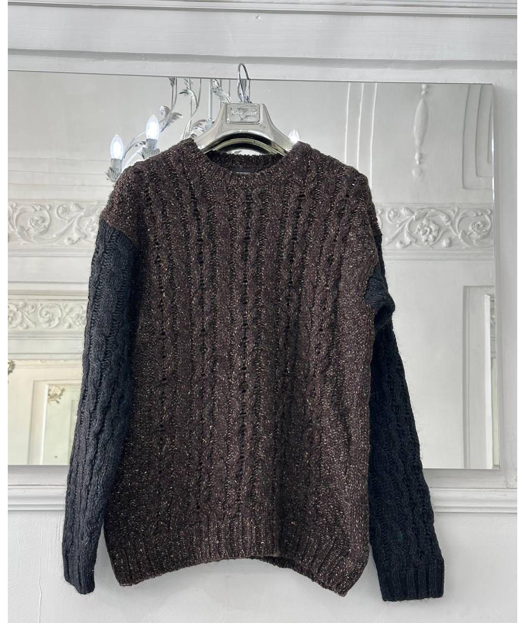 DIESEL Коричневый шерстяной джемпер / свитер, фото 8