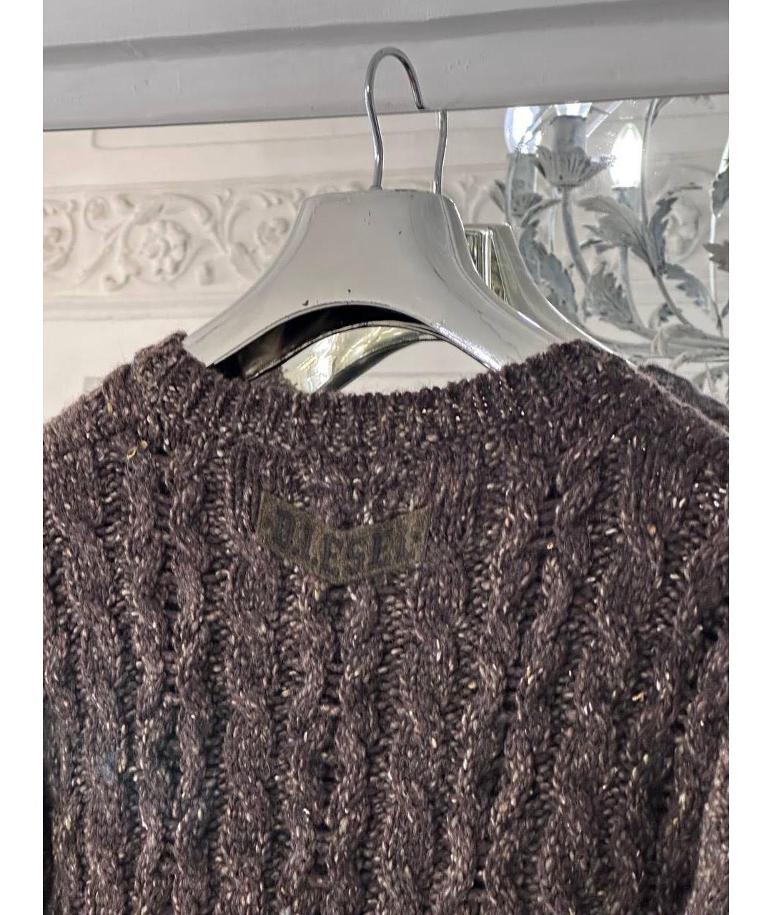 DIESEL Коричневый шерстяной джемпер / свитер, фото 6