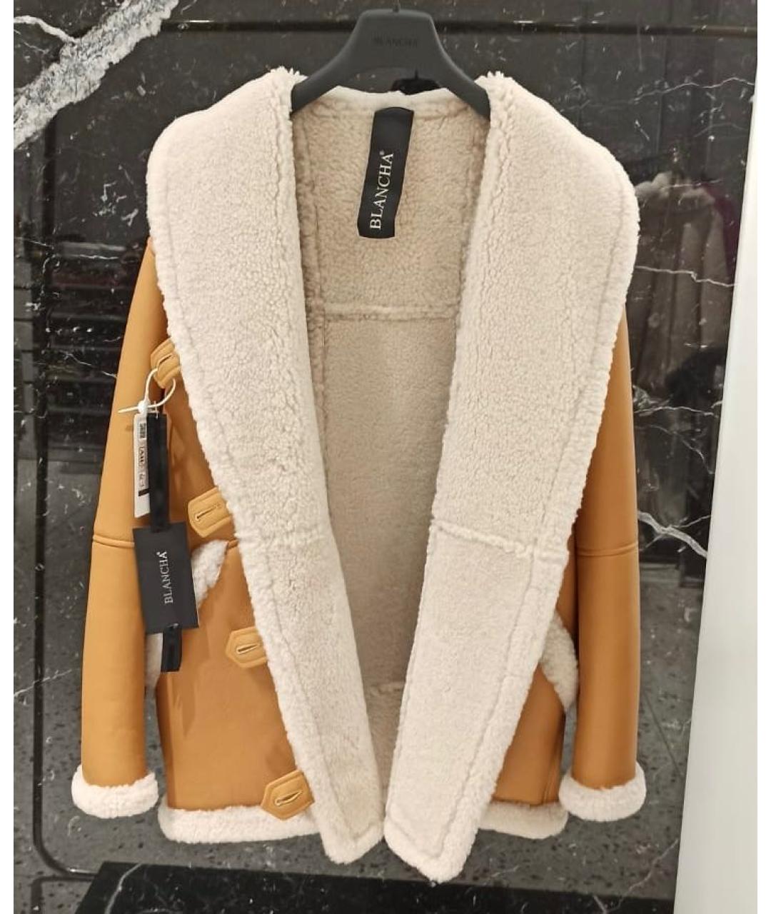 BLANCHA Коричневая замшевая дубленка, фото 4