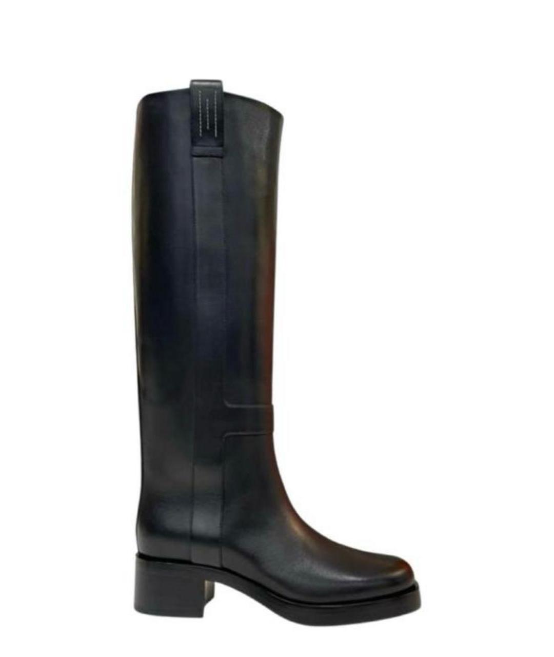 HERMES Черные кожаные сапоги, фото 2