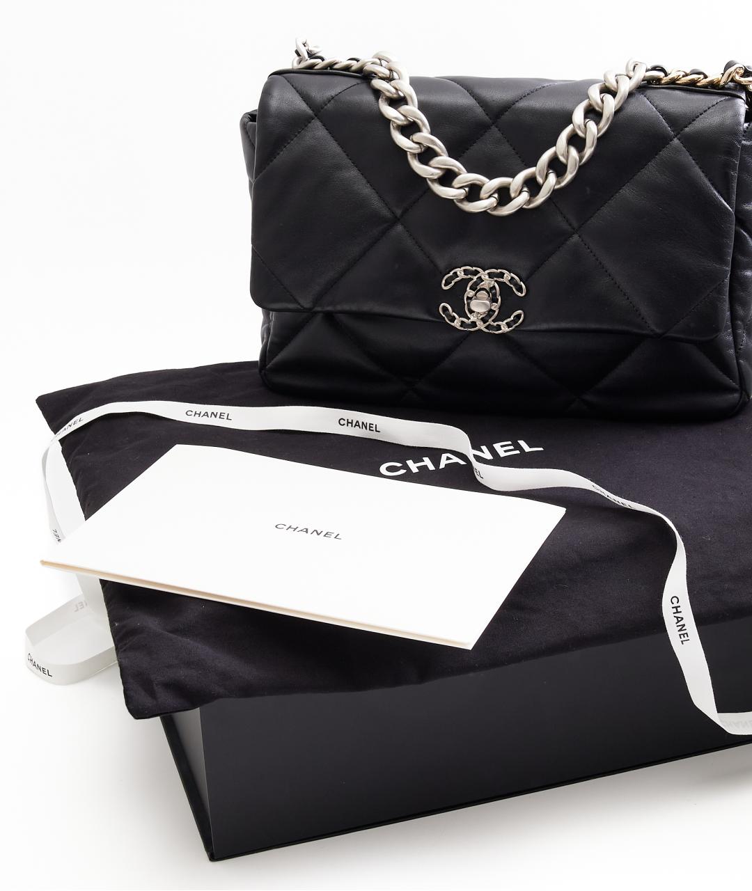 CHANEL Черная кожаная сумка через плечо, фото 8