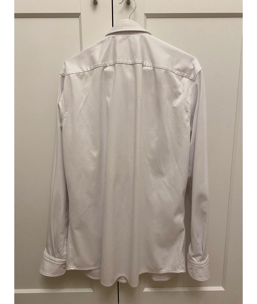 HUGO BOSS Белая хлопко-полиэстеровая классическая рубашка, фото 2