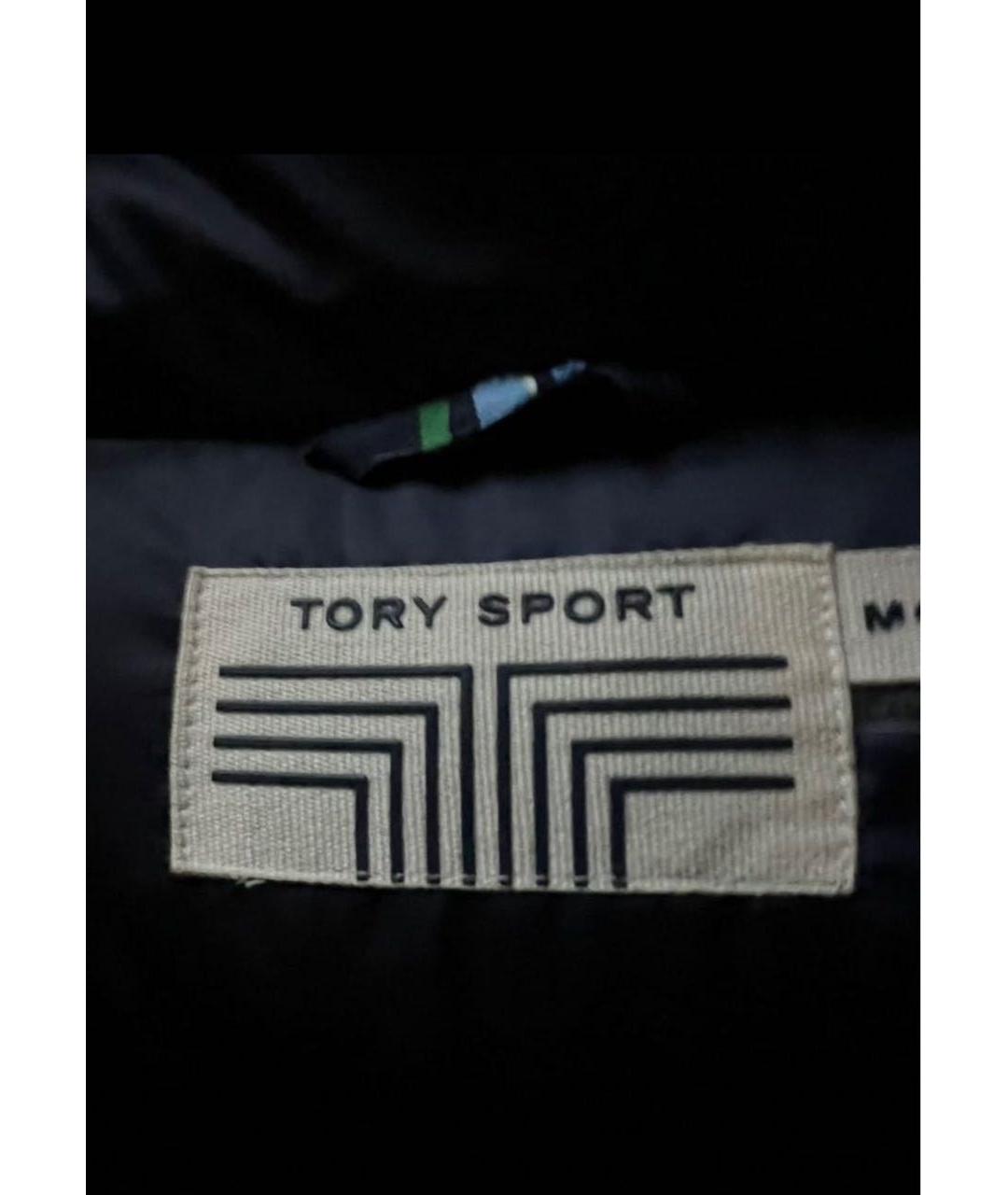 TORY BURCH Синий полиэстеровый пуховик, фото 5