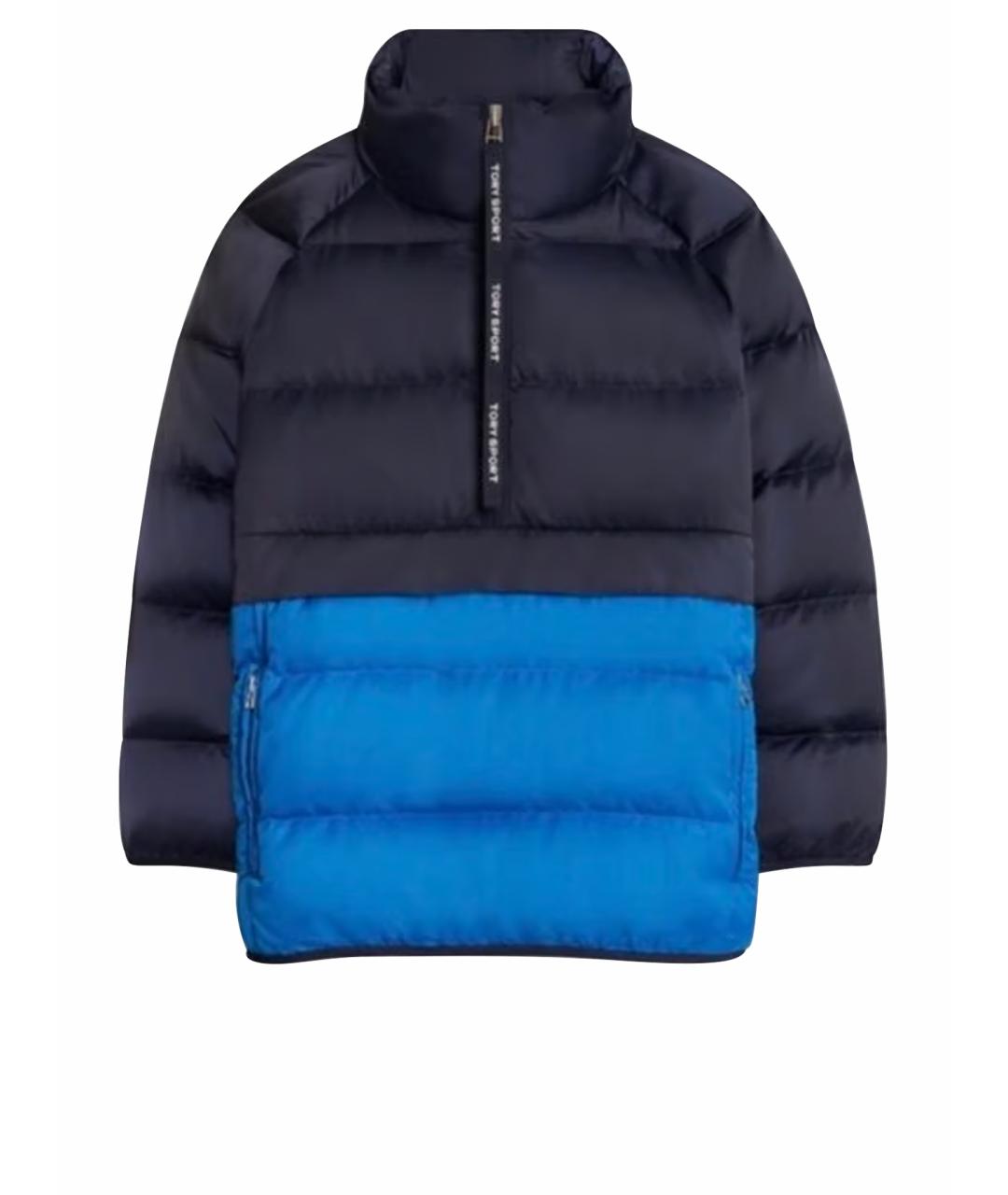 TORY BURCH Синий полиэстеровый пуховик, фото 1