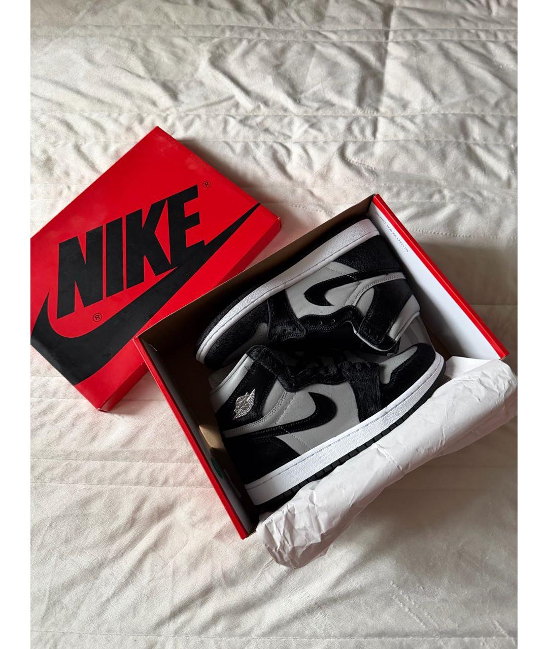 JORDAN Черные кожаные кеды, фото 3