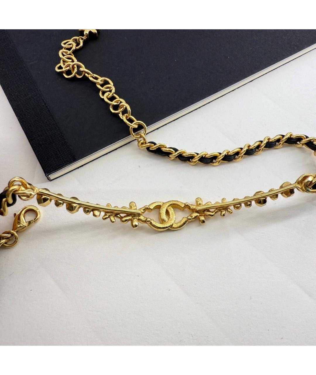 CHANEL Золотое металлическое колье, фото 3