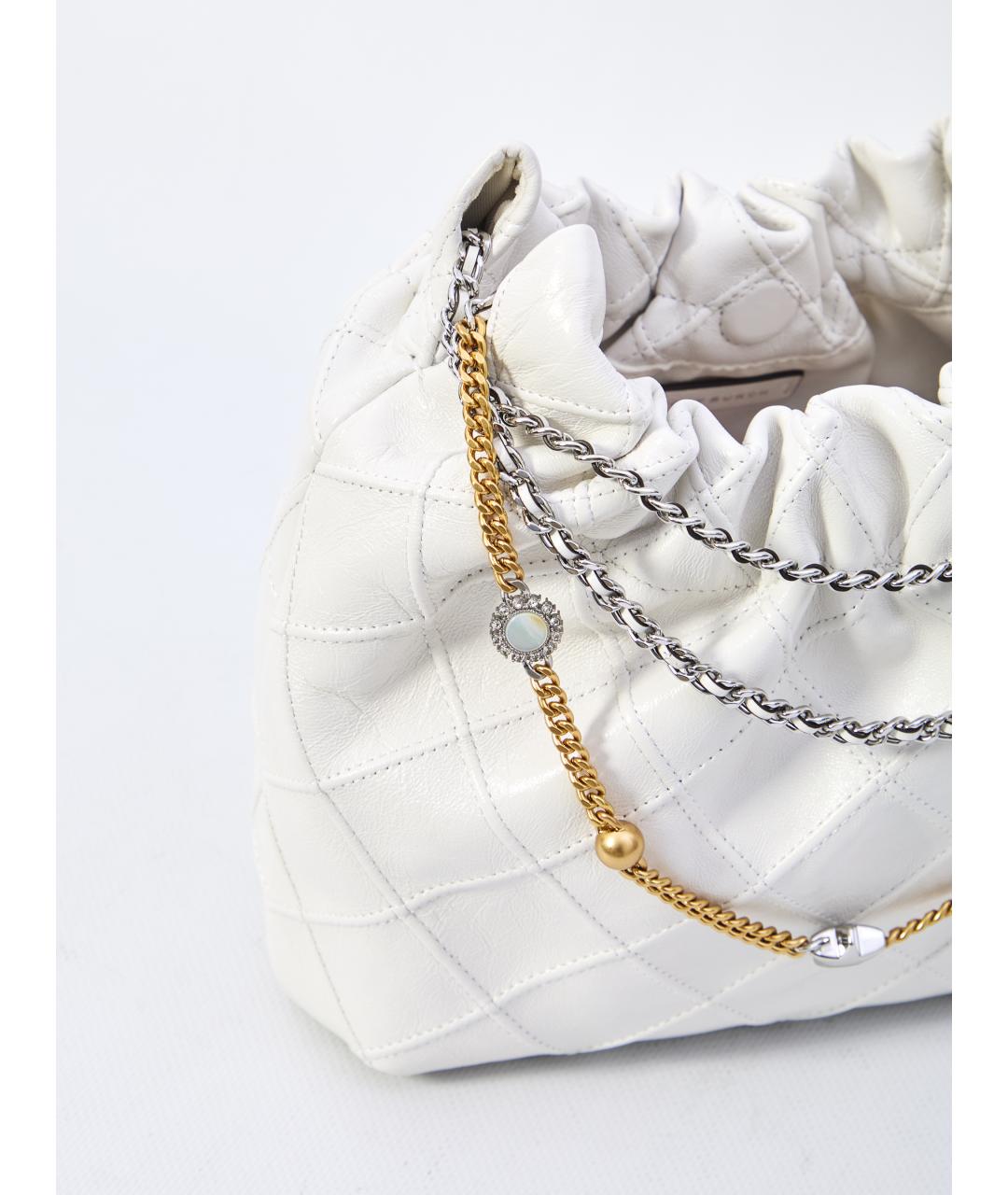 TORY BURCH Белая кожаная сумка через плечо, фото 3