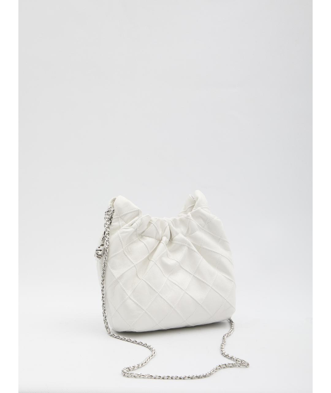 TORY BURCH Белая кожаная сумка через плечо, фото 4