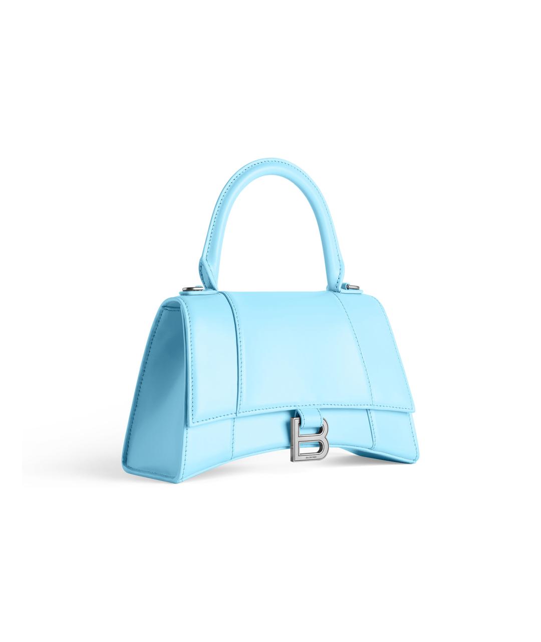 BALENCIAGA Голубая кожаная сумка через плечо, фото 3