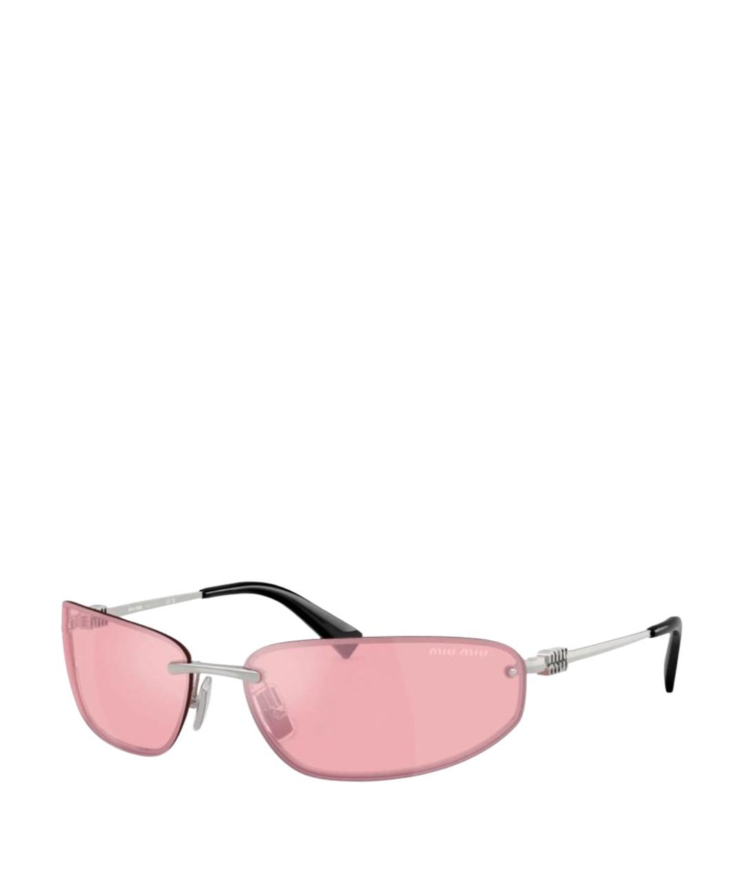 MIU MIU Розовые металлические солнцезащитные очки, фото 1