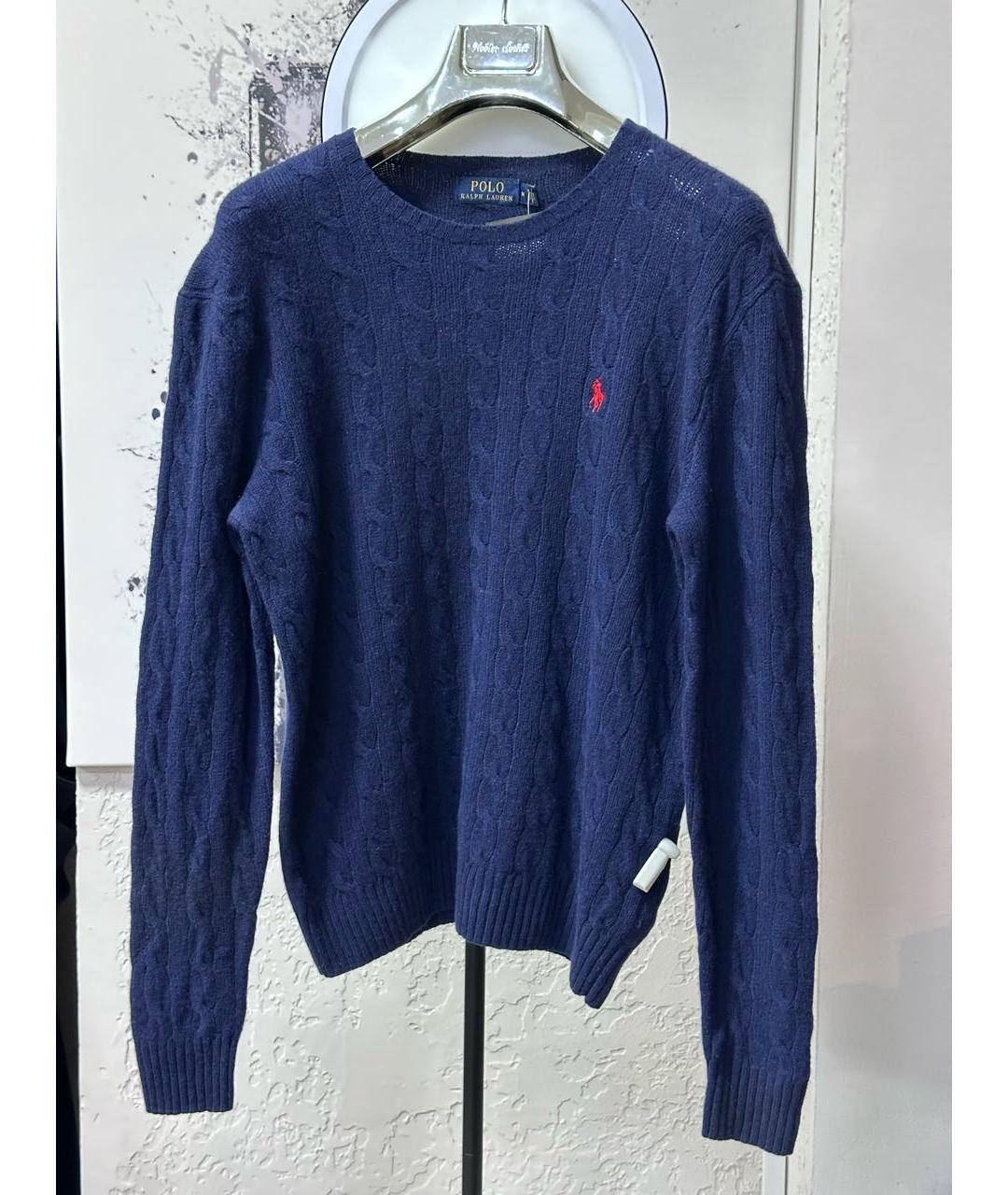 POLO RALPH LAUREN Темно-синий шерстяной джемпер / свитер, фото 7