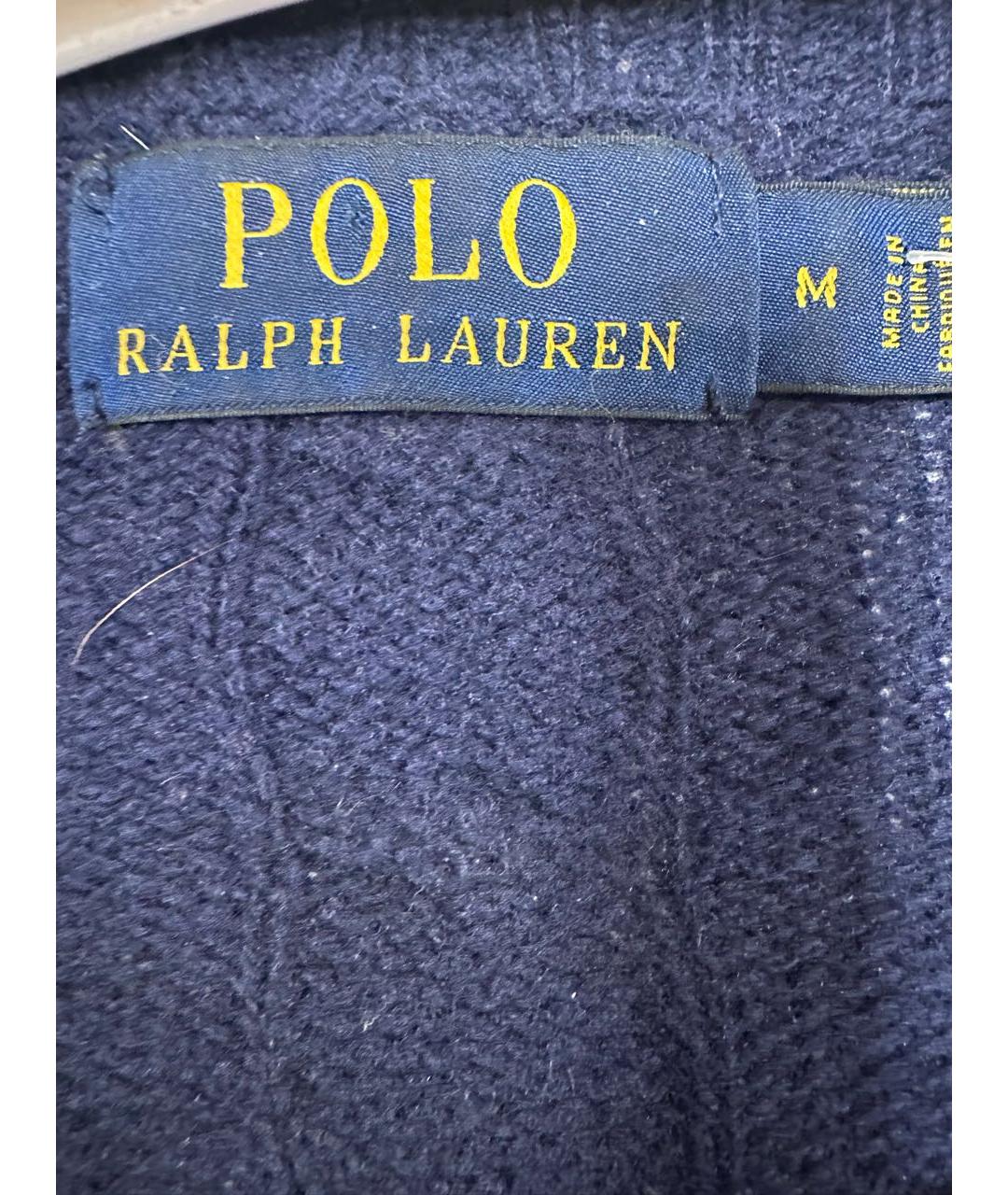 POLO RALPH LAUREN Темно-синий шерстяной джемпер / свитер, фото 4