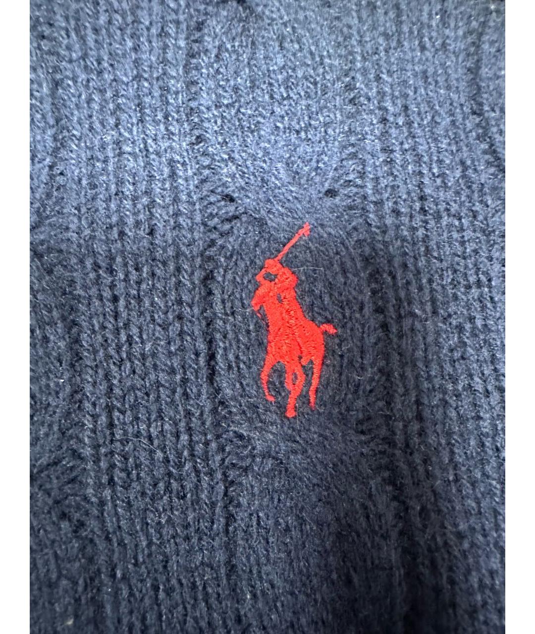 POLO RALPH LAUREN Темно-синий шерстяной джемпер / свитер, фото 5