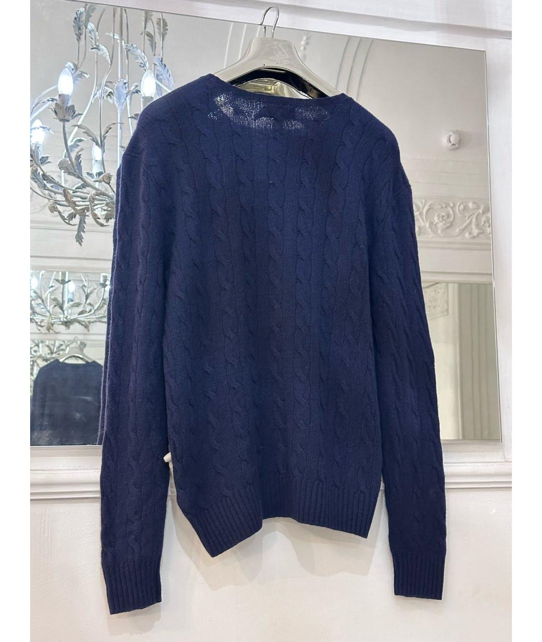 POLO RALPH LAUREN Темно-синий шерстяной джемпер / свитер, фото 2