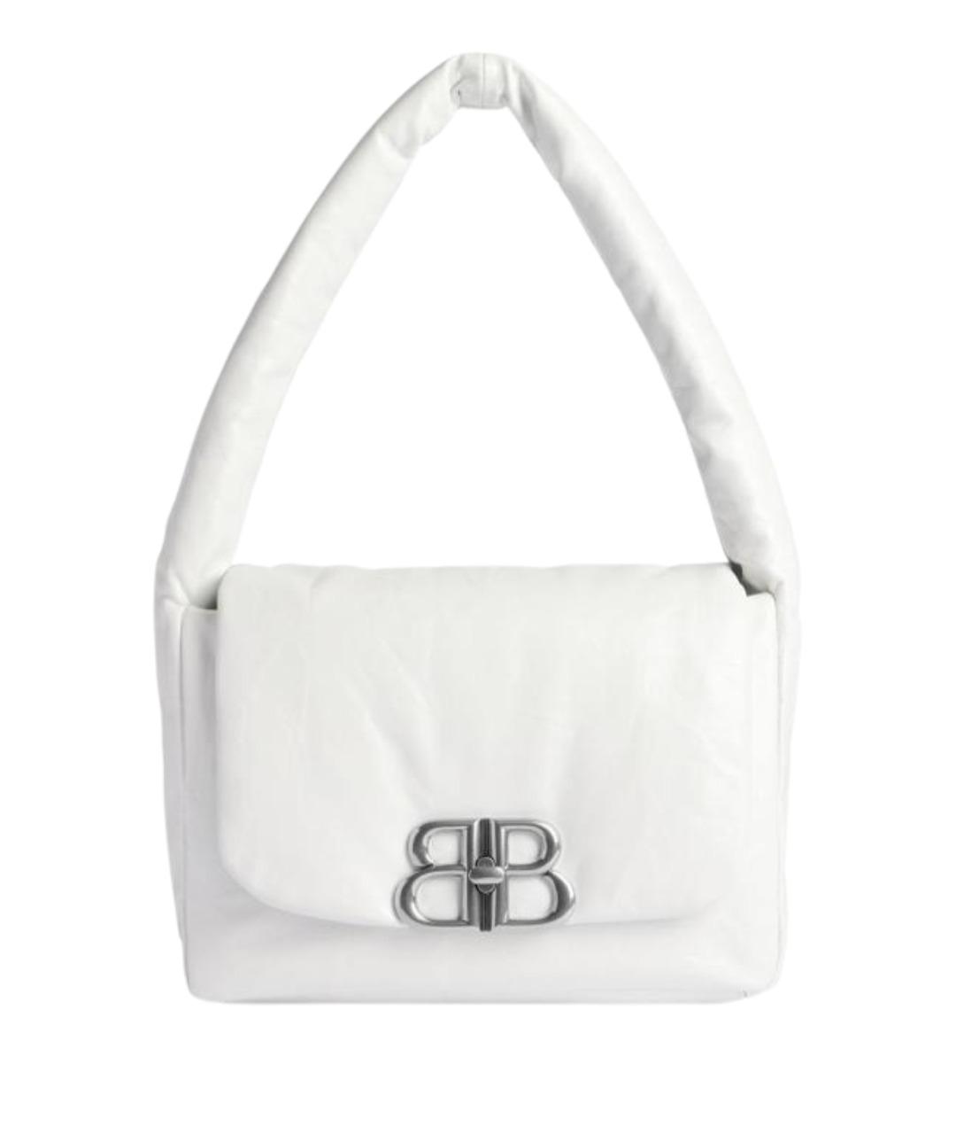 BALENCIAGA Белая кожаная сумка через плечо, фото 1