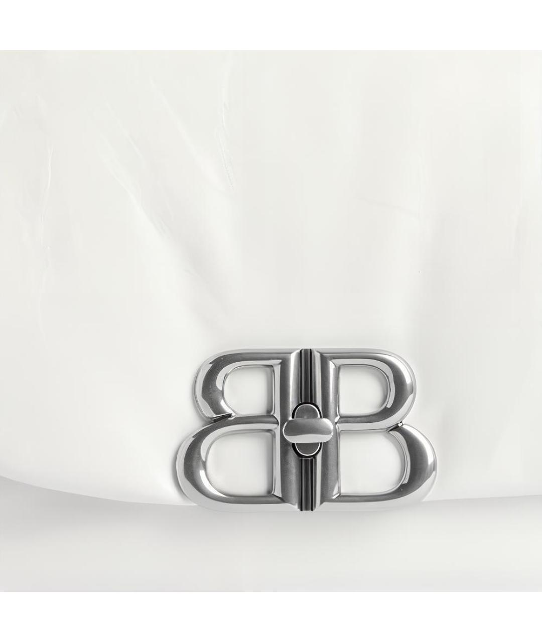 BALENCIAGA Белая кожаная сумка через плечо, фото 5