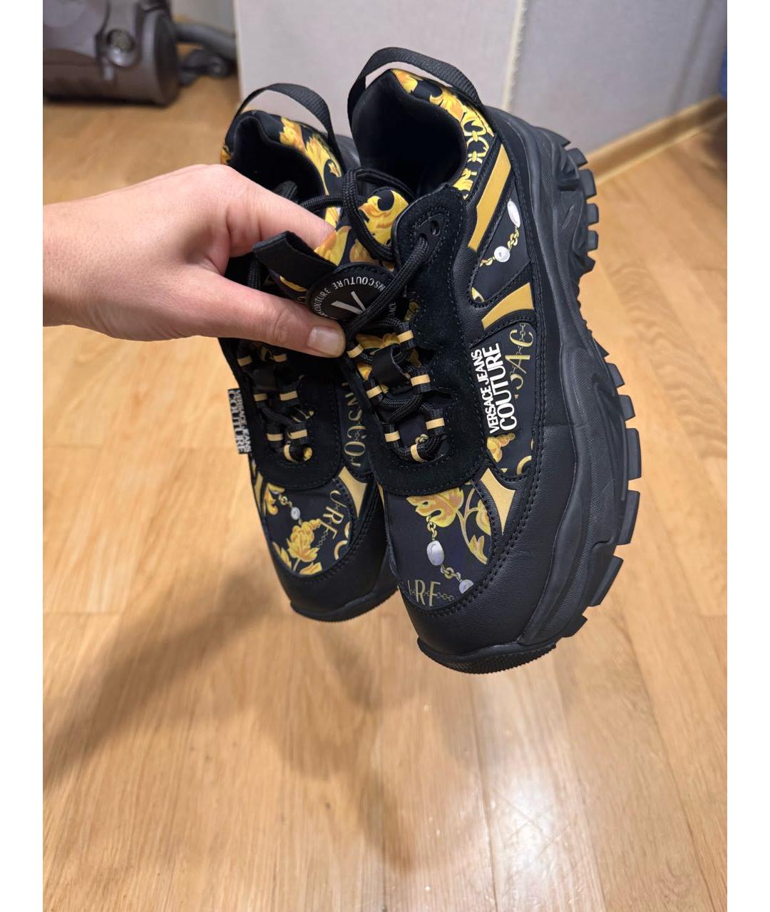 VERSACE JEANS COUTURE Черные кроссовки, фото 7