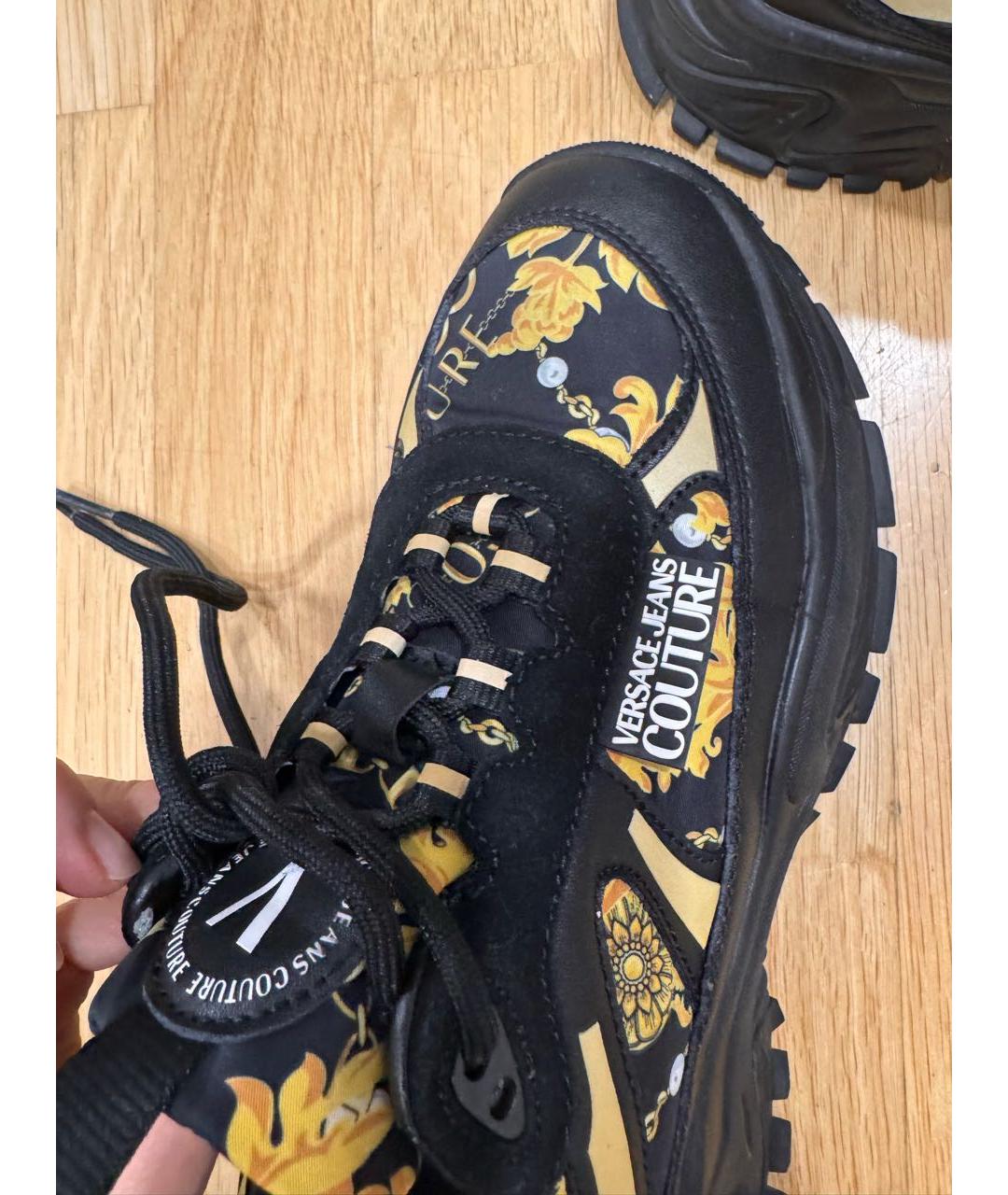 VERSACE JEANS COUTURE Черные кроссовки, фото 5